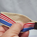American Flag Key Fob Wristlet: Customizable Cotton Keychain
