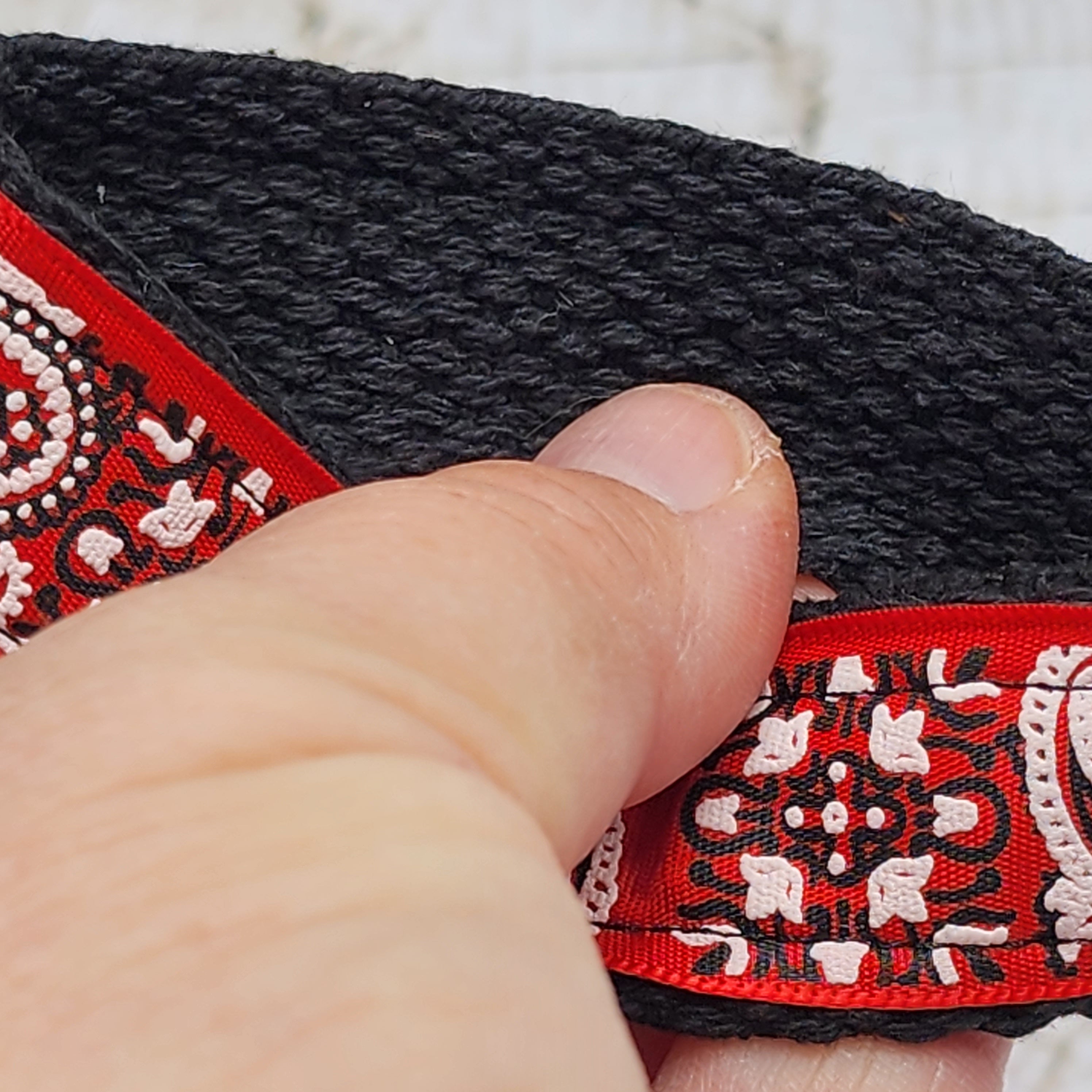 Bandana Red Paisley Key Fob Wristlet - Cotton Keychain