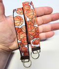 Basketball 2 Print Key Fob Wristlet// Cotton KeyChain// Ribbon key fob wristlet//Stubby keychaing//Stubby Fob