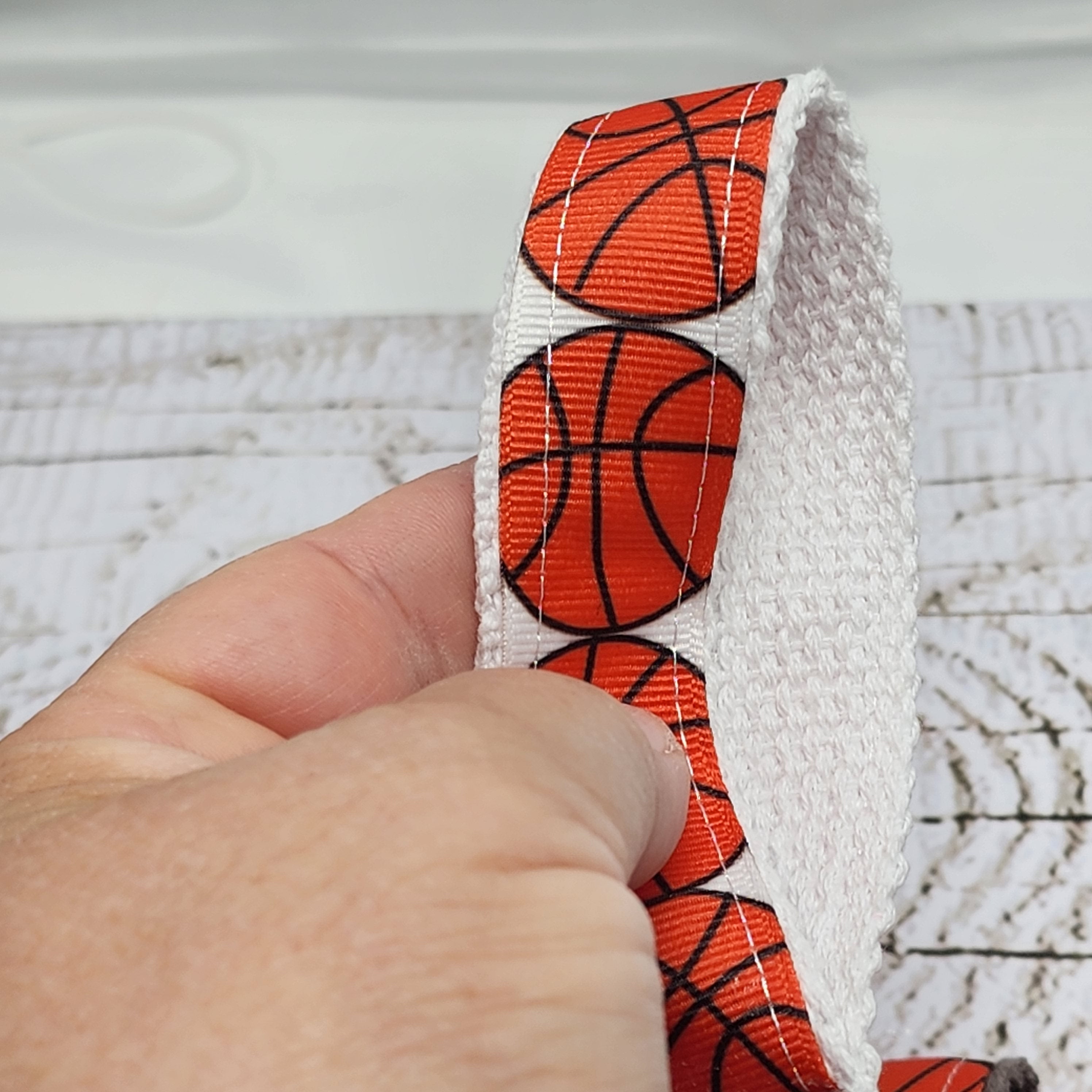 Basketball Print Key Fob Wristlet - Cotton Keychain