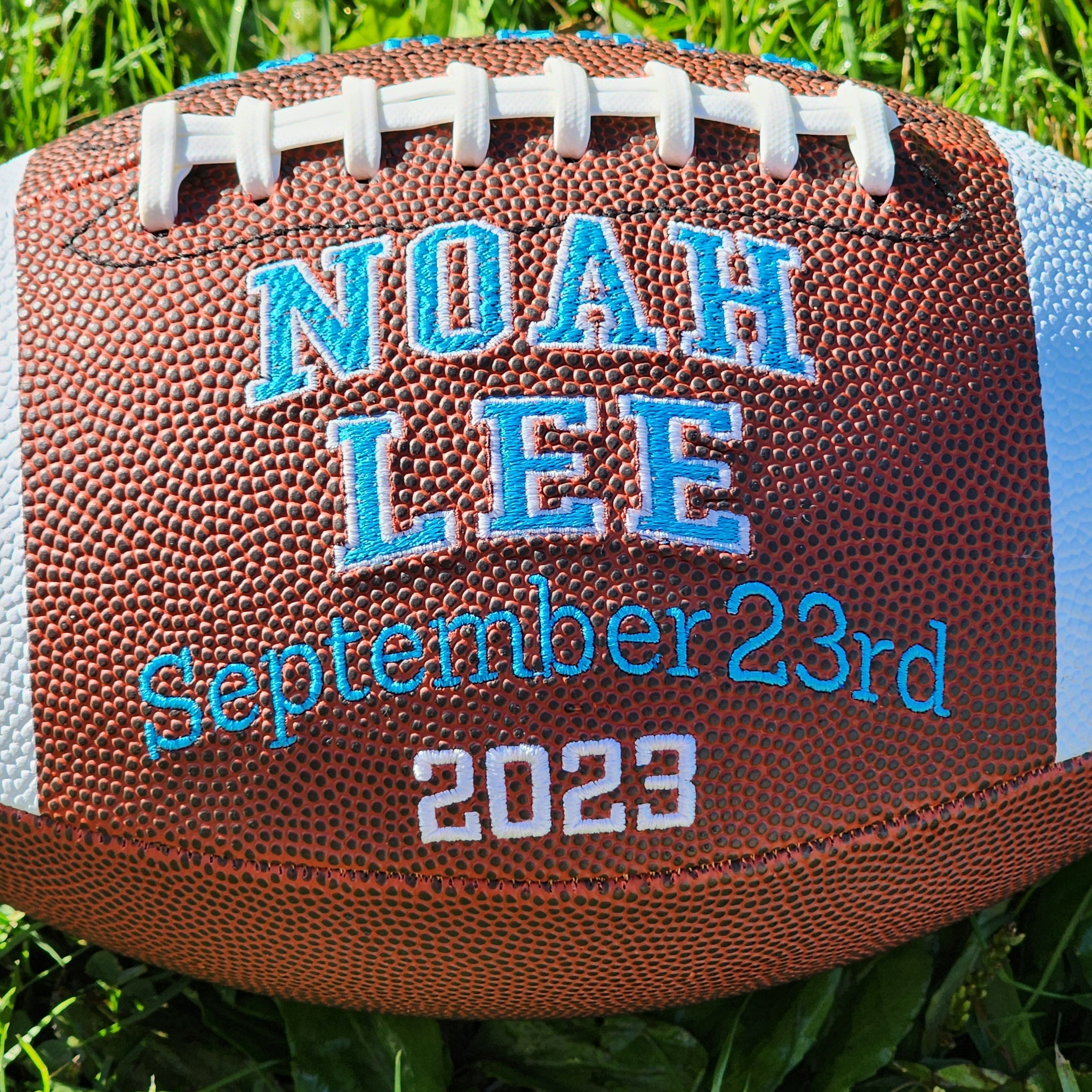 Birth Stats gift // Custom Personalized Embroidered football// Baby Gift // Football Gift // Keepsake ball //Memorabilia //Baby Stats