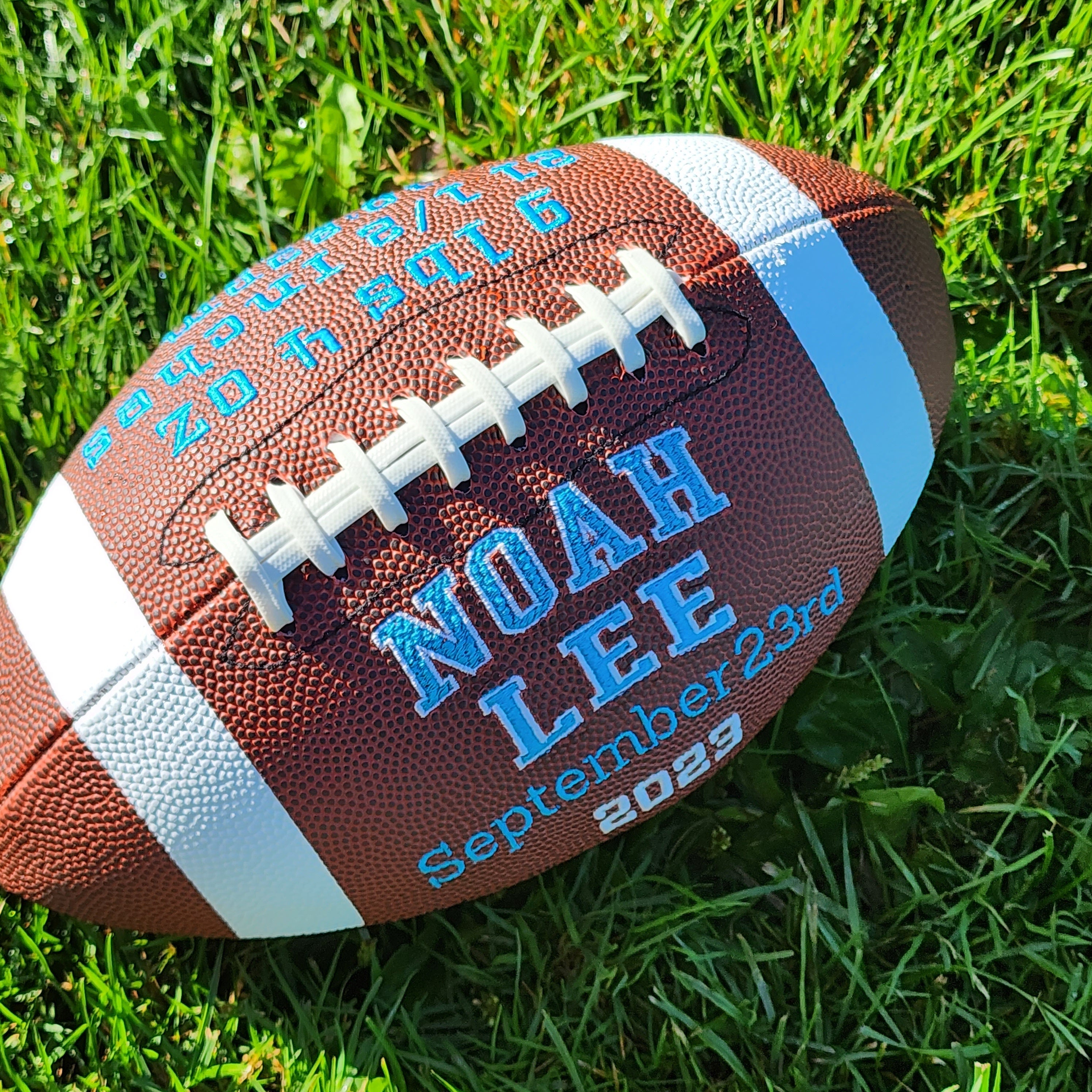 Birth Stats gift // Custom Personalized Embroidered football// Baby Gift // Football Gift // Keepsake ball //Memorabilia //Baby Stats