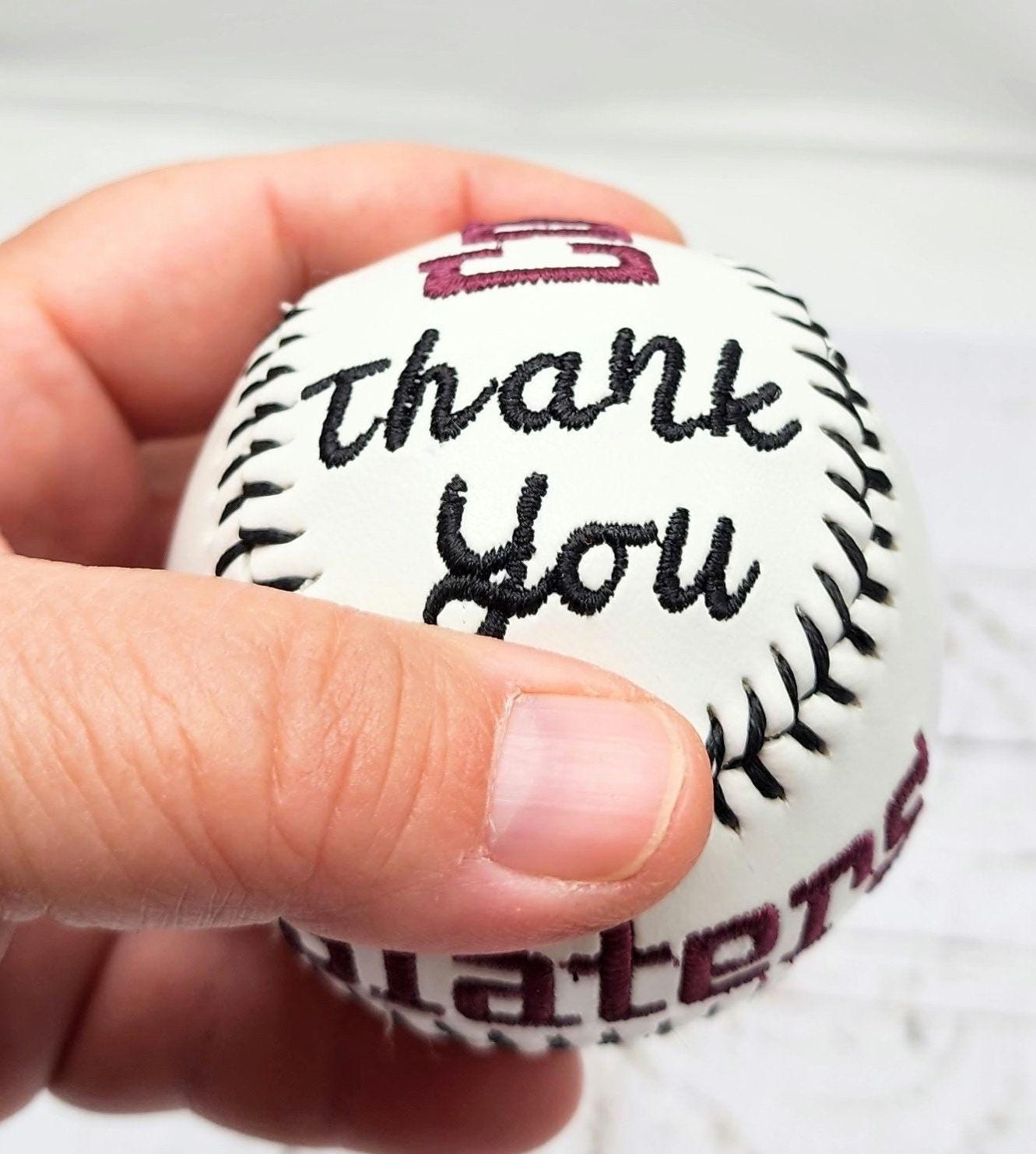Coaches Gift//Custom Personalized Embroidered Baseball// Baseball Gift// Keepsake ball // Coach gift// Memorabilia