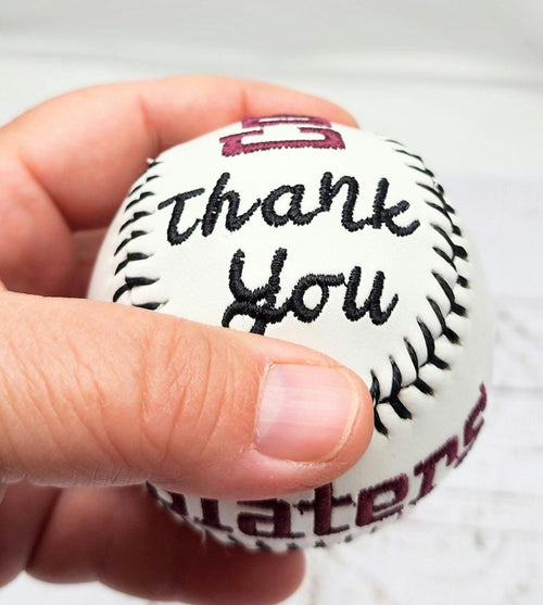 Coaches Gift//Custom Personalized Embroidered Baseball// Baseball Gift// Keepsake ball // Coach gift// Memorabilia