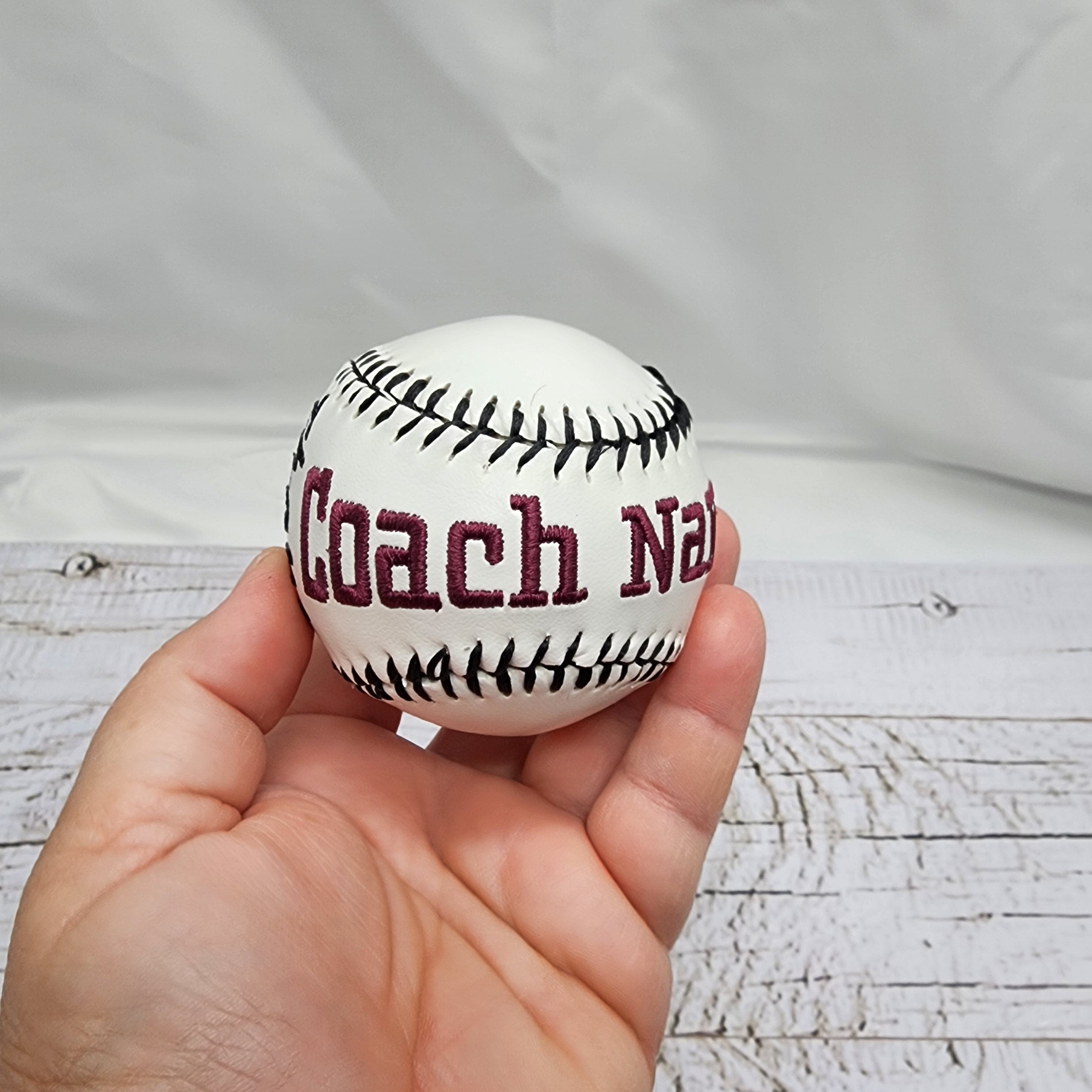 Coaches Gift//Custom Personalized Embroidered Baseball// Baseball Gift// Keepsake ball // Coach gift// Memorabilia