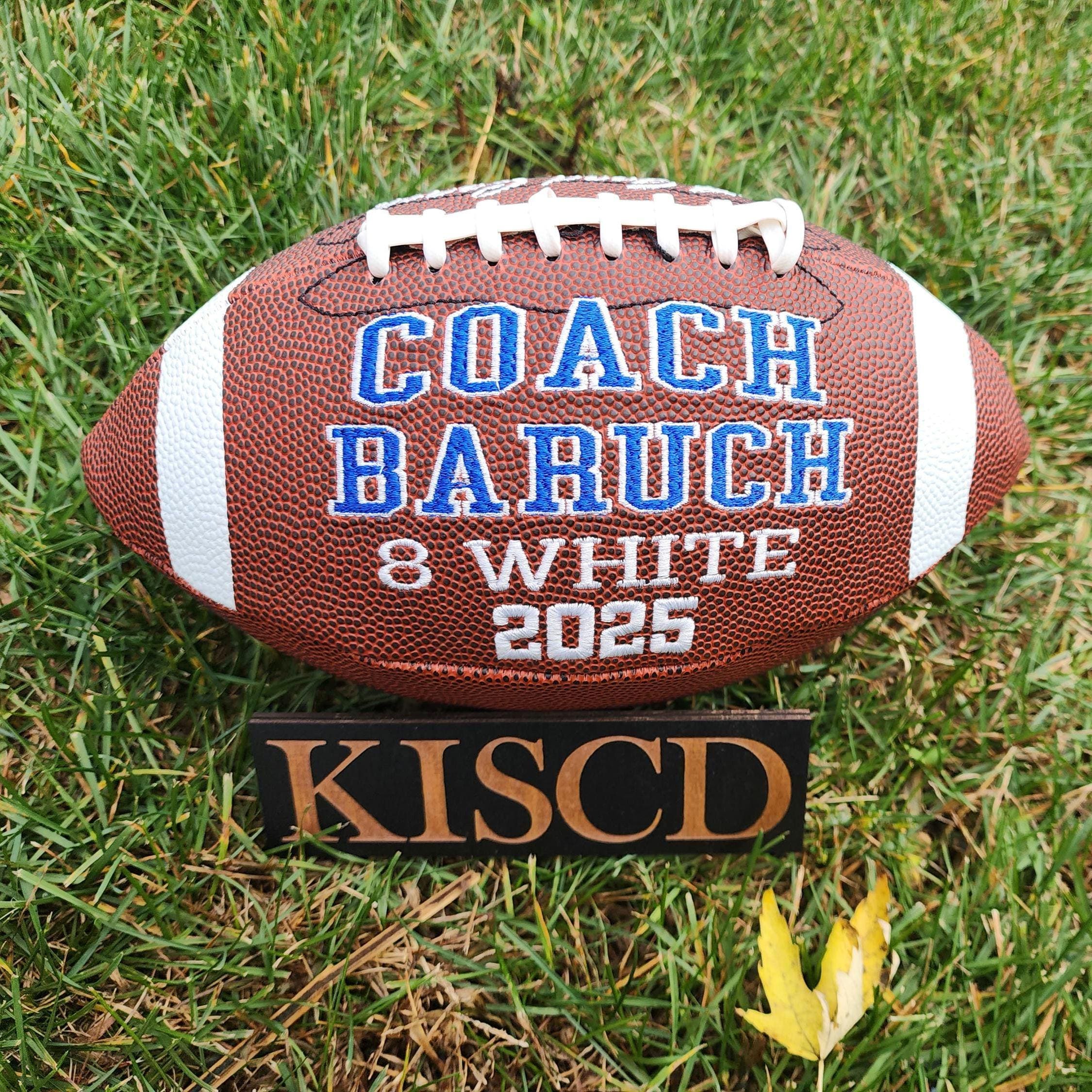 Coaches Gift//Custom Personalized Embroidered Football //Legacy football Gift// Keepsake ball // Coach gift// Memorabilia