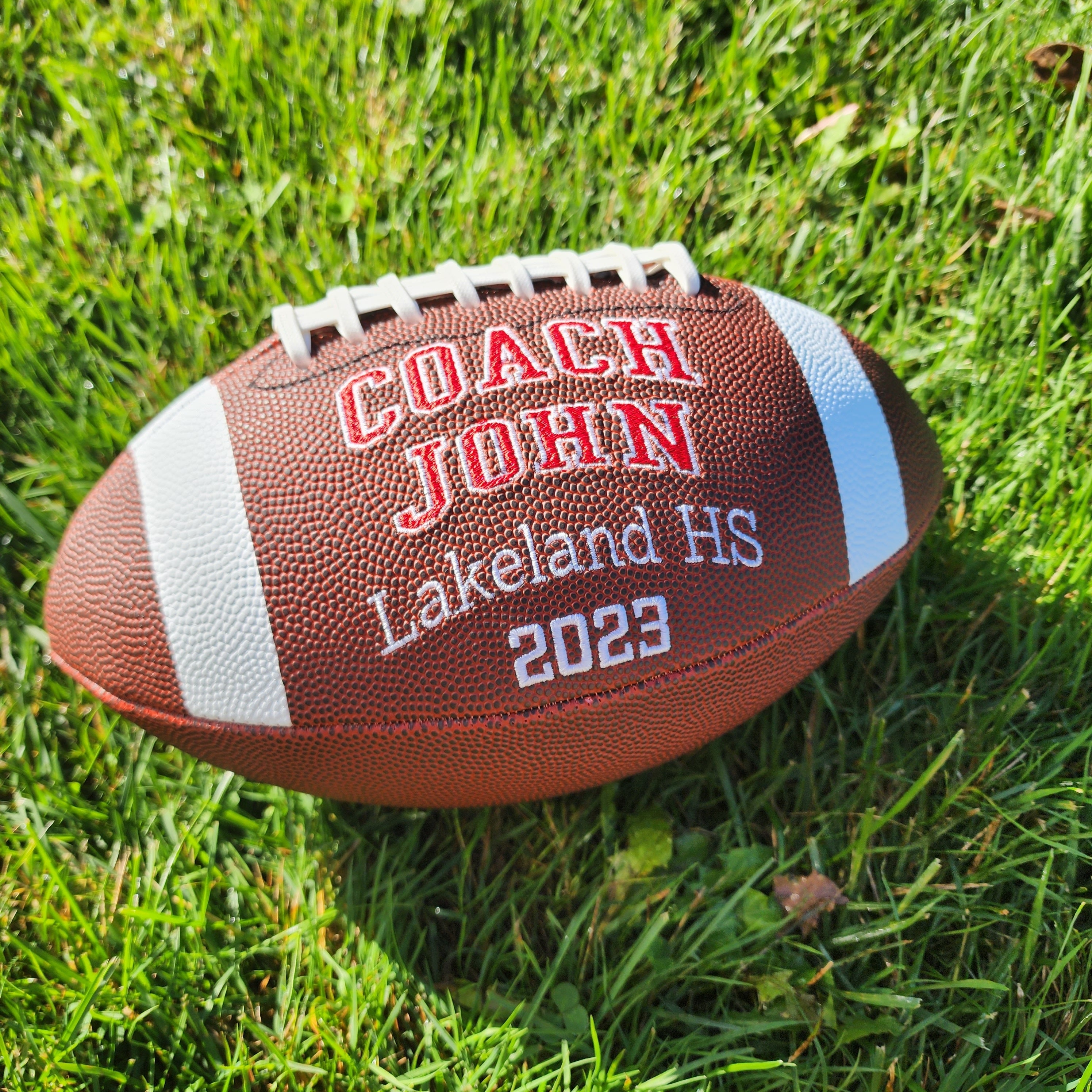 Coaches Gift//Custom Personalized Embroidered Football //Legacy football Gift// Keepsake ball // Coach gift// Memorabilia