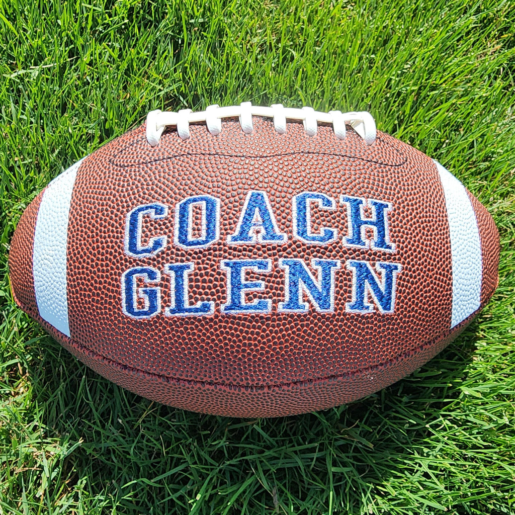 Coaches Gift//Custom Personalized Embroidered Football //Legacy football Gift// Keepsake ball // Coach gift// Memorabilia