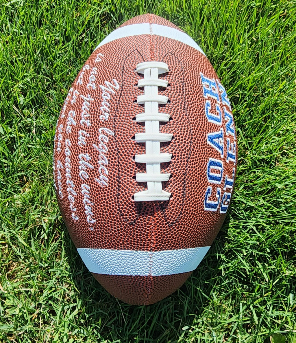 Coaches Gift//Custom Personalized Embroidered Football //Legacy football Gift// Keepsake ball // Coach gift// Memorabilia