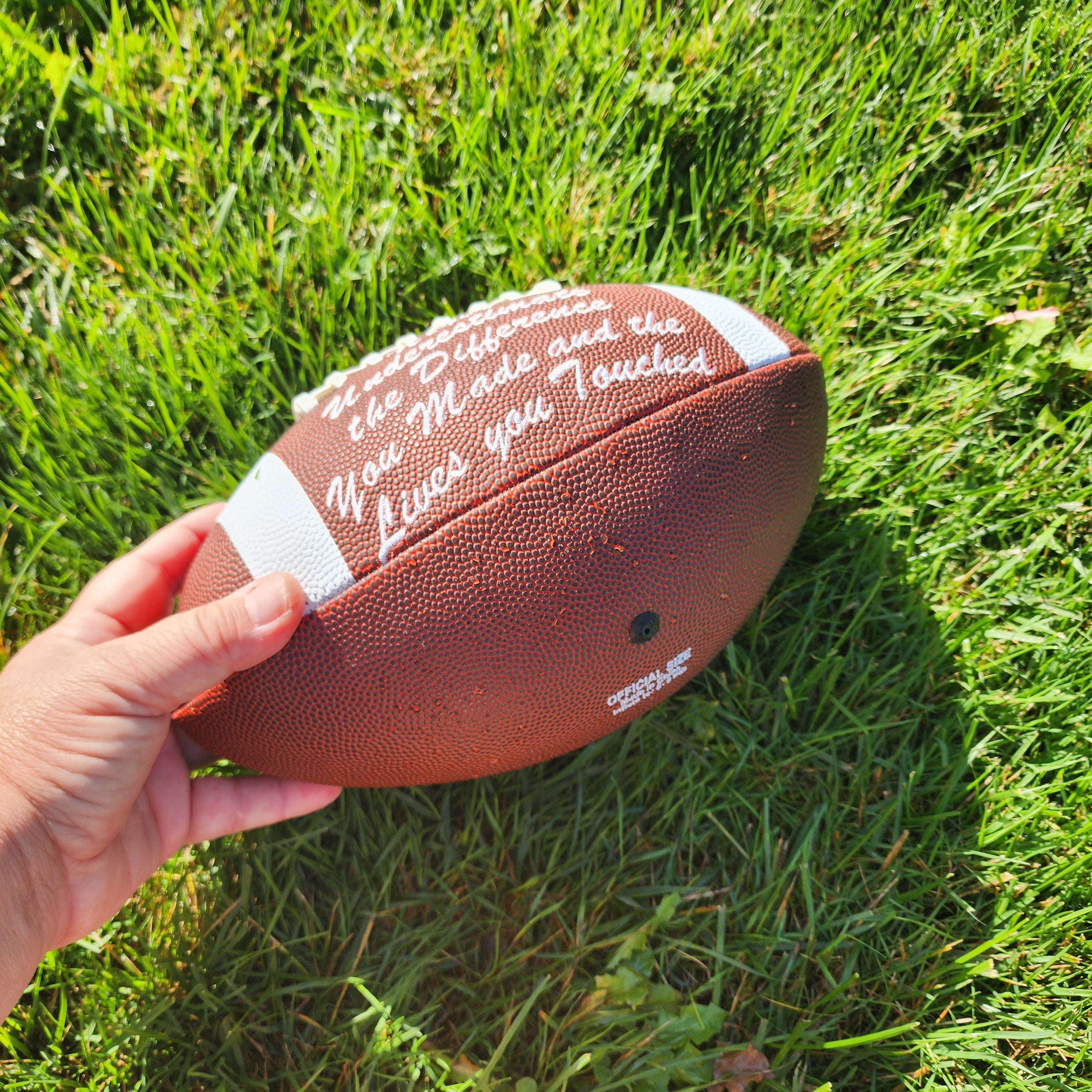 Coaches Gift//Custom Personalized Embroidered Football // football Gift// Keepsake ball // Coach gift// Memorabilia