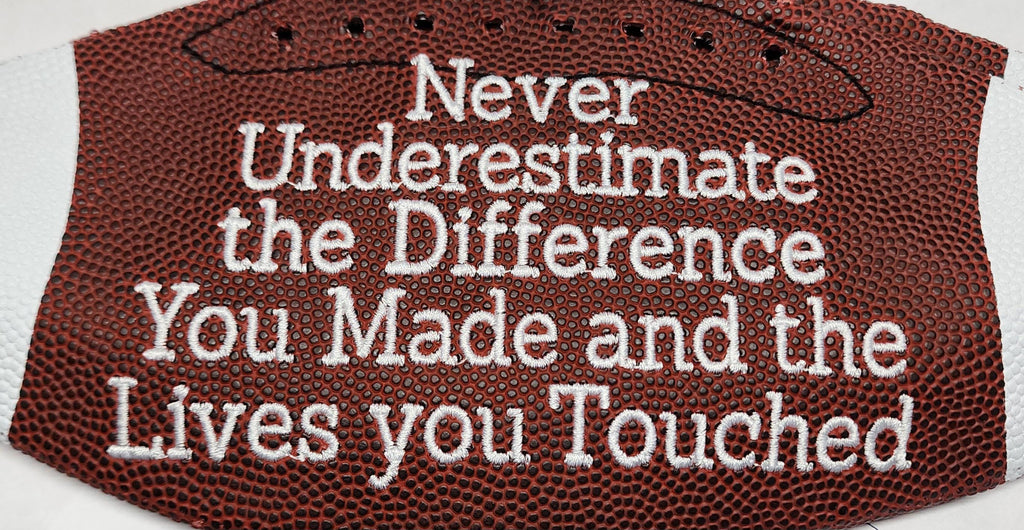 Coaches Gift//Custom Personalized Embroidered Football // football Gift// Keepsake ball // Coach gift// Memorabilia