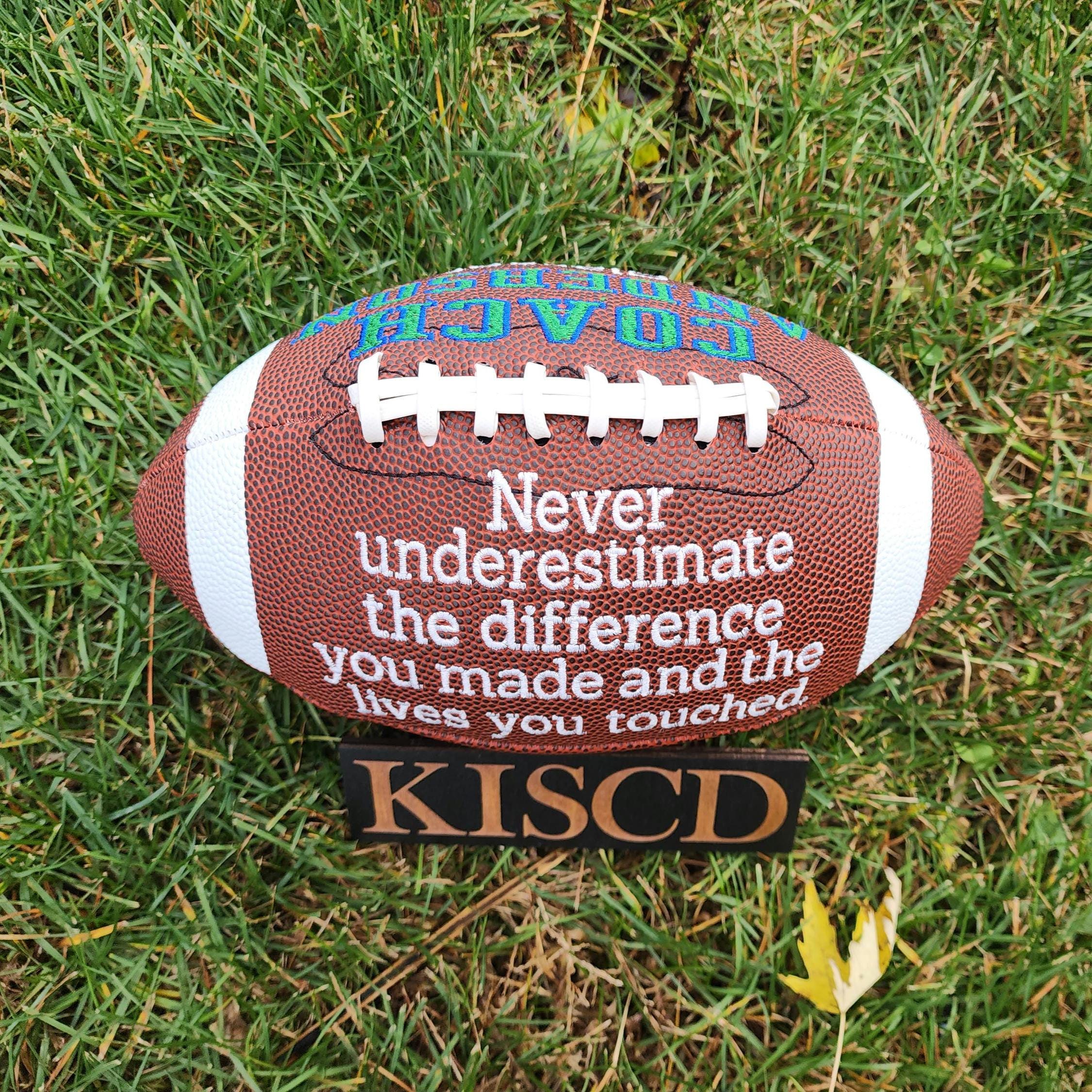 Coaches Gift//Custom Personalized Embroidered Football // football Gift// Keepsake ball // Coach gift// Memorabilia
