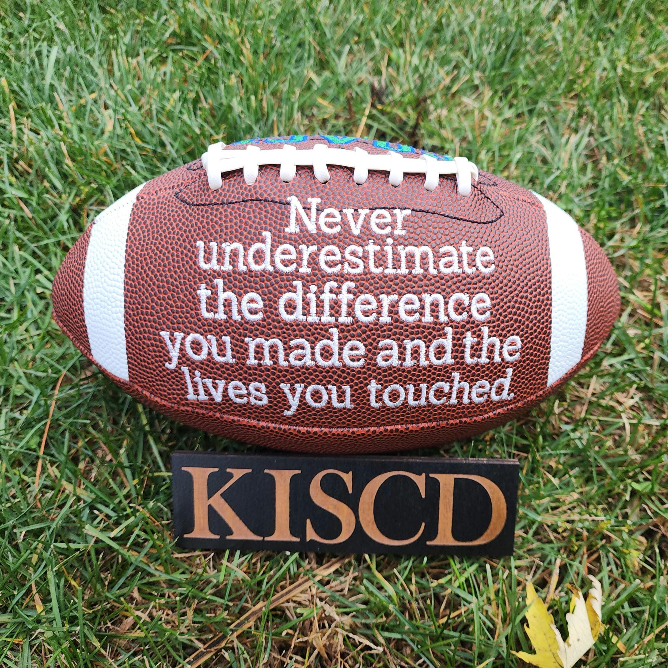 Coaches Gift//Custom Personalized Embroidered Football // football Gift// Keepsake ball // Coach gift// Memorabilia