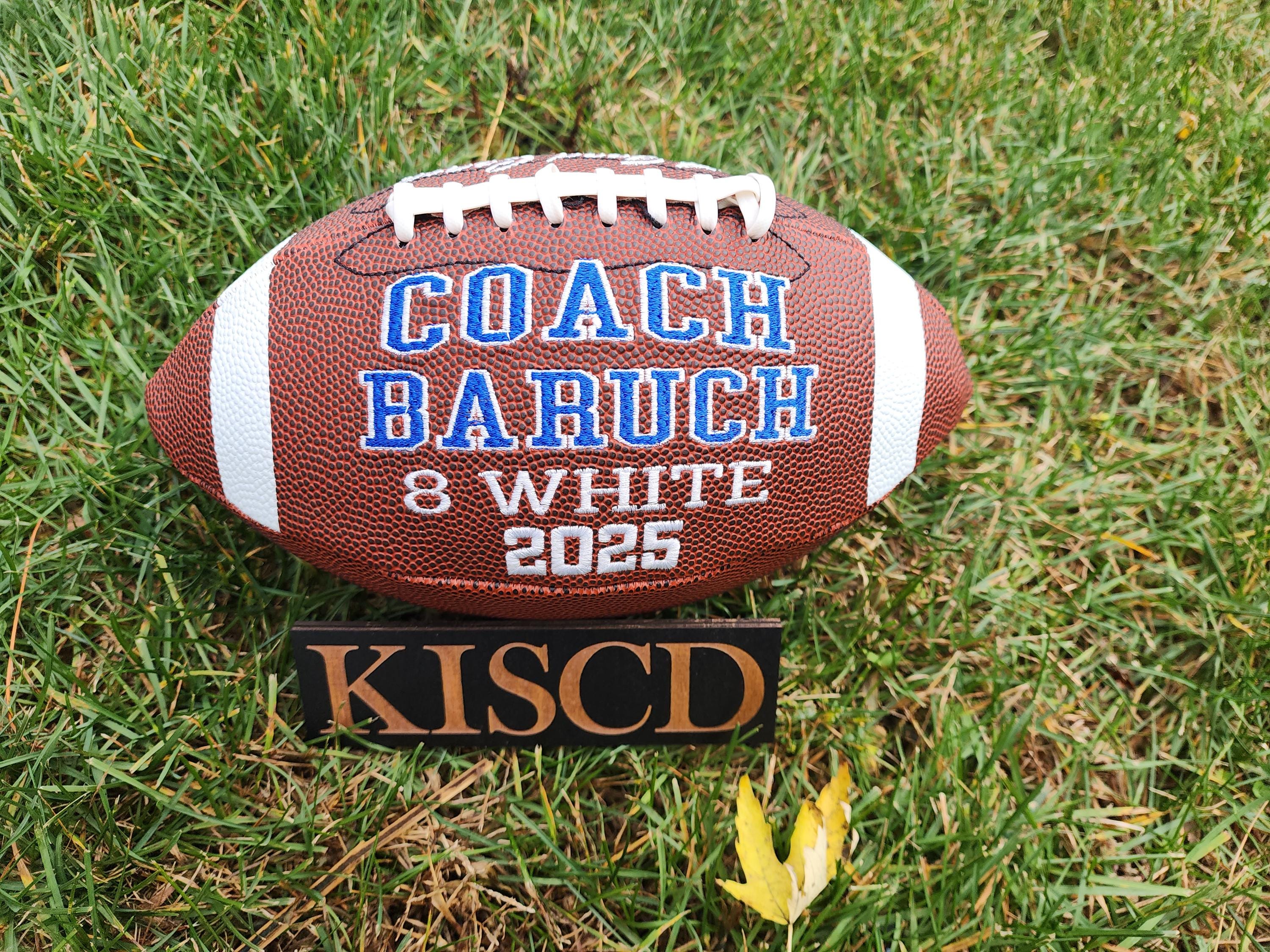 Coaches Gift//Custom Personalized Embroidered Football // football Gift// Keepsake ball // Coach gift// Memorabilia