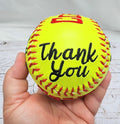 Coaches Gift//Custom Personalized Embroidered Softball // Softball Gift// Keepsake ball // Coach gift// Memorabilia