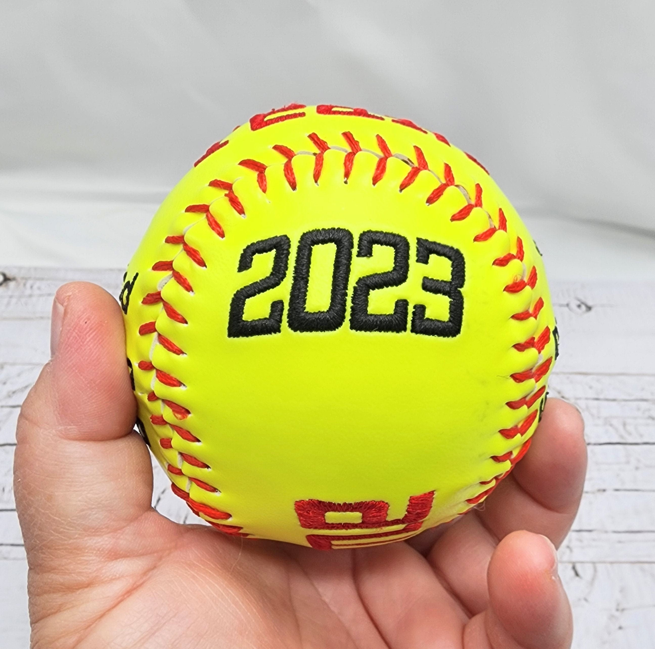 Coaches Gift//Custom Personalized Embroidered Softball // Softball Gift// Keepsake ball // Coach gift// Memorabilia