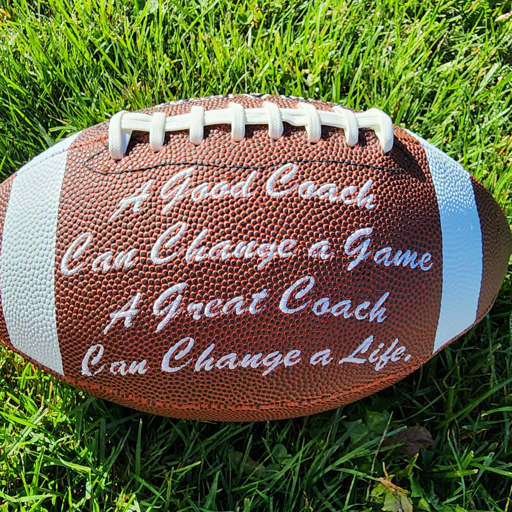 Coaches Gift//Great Coach//Custom Personalized Embroidered Football // football Gift// Keepsake ball // Coach gift// Memorabilia
