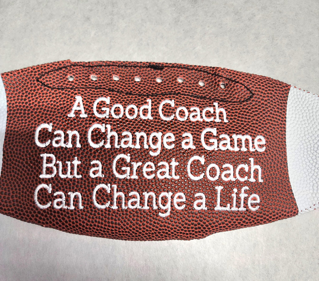 Coaches Gift//Great Coach//Custom Personalized Embroidered Football // football Gift// Keepsake ball // Coach gift// Memorabilia