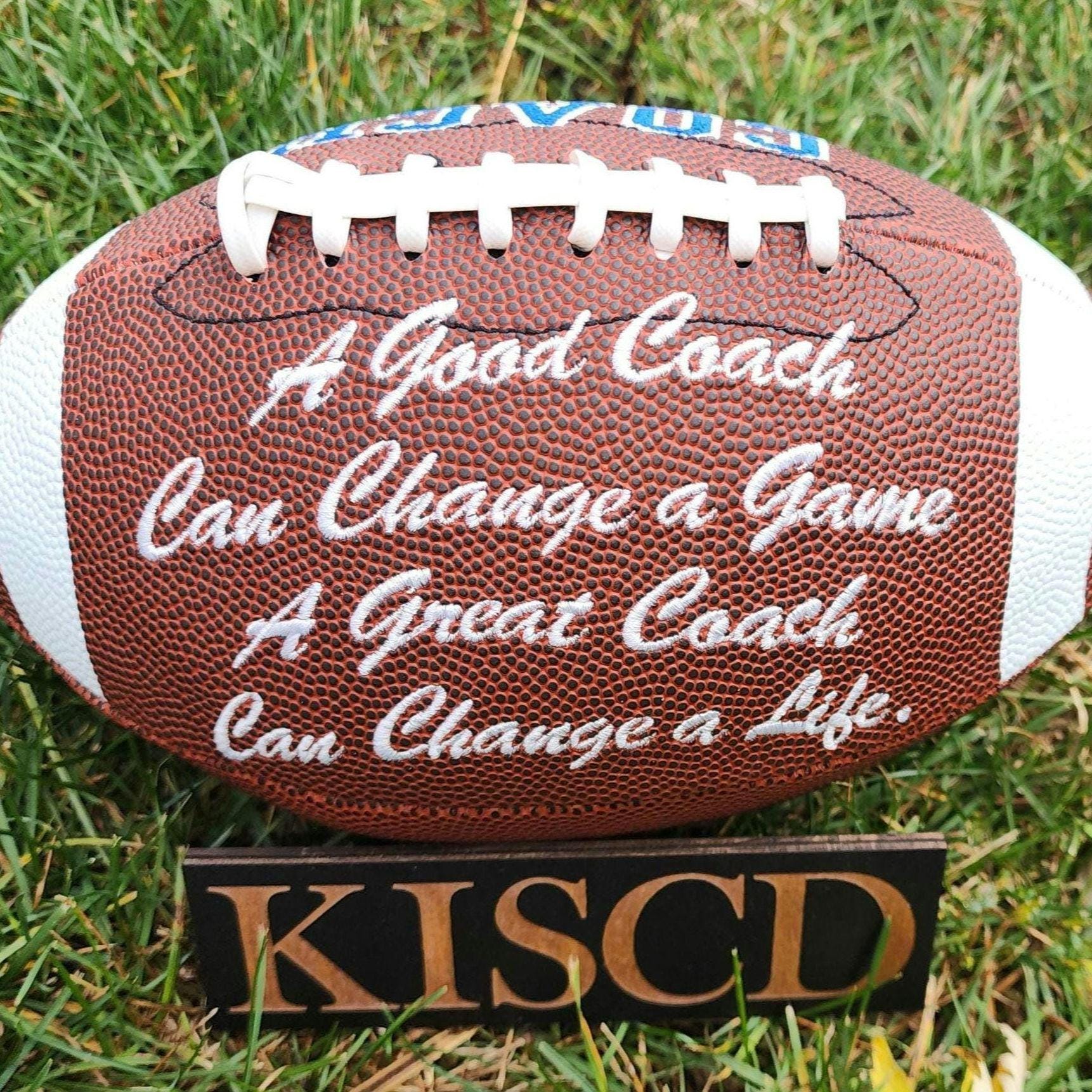 Coaches Gift//Great Coach//Custom Personalized Embroidered Football // football Gift// Keepsake ball // Coach gift// Memorabilia