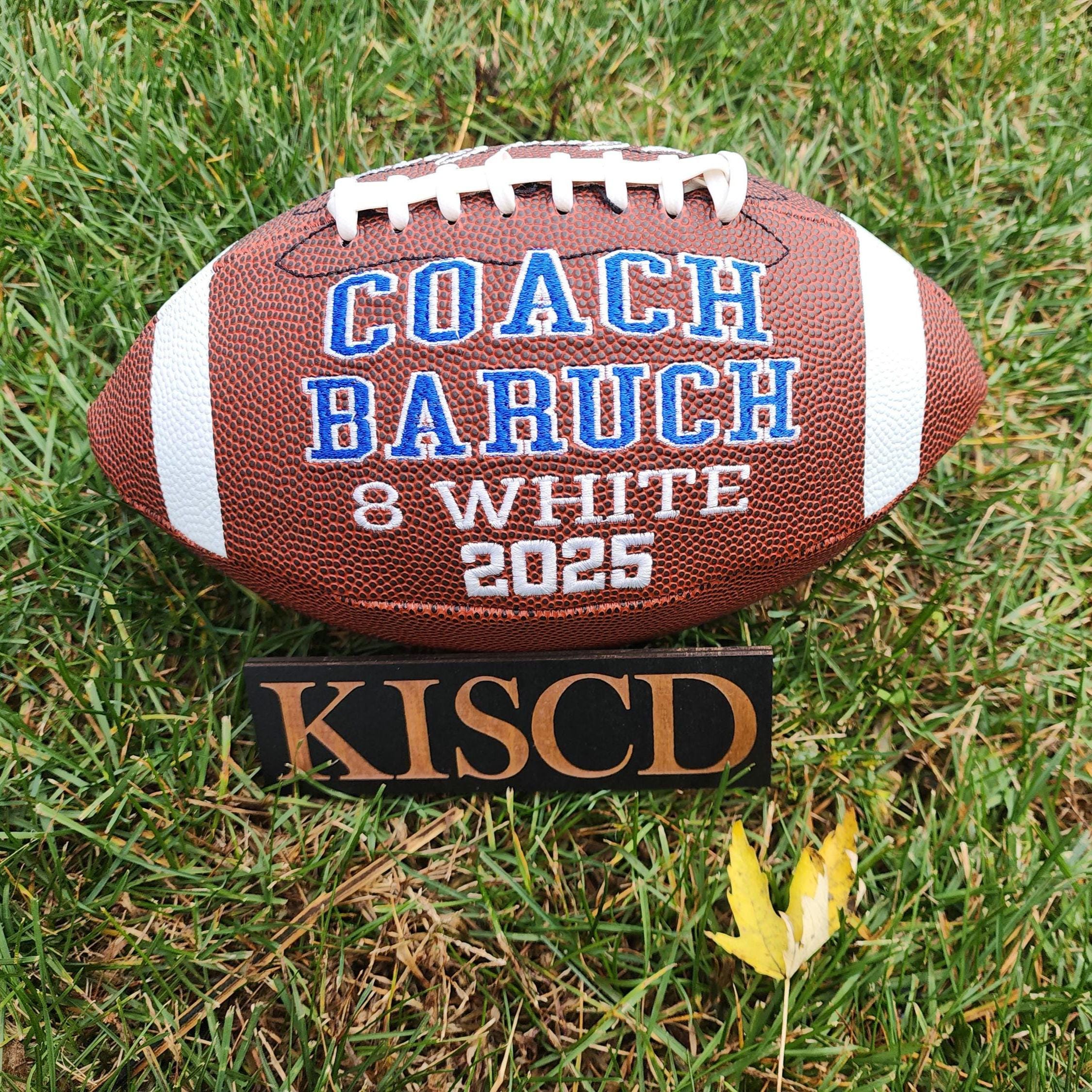 Coaches Gift//Great Coach//Custom Personalized Embroidered Football // football Gift// Keepsake ball // Coach gift// Memorabilia