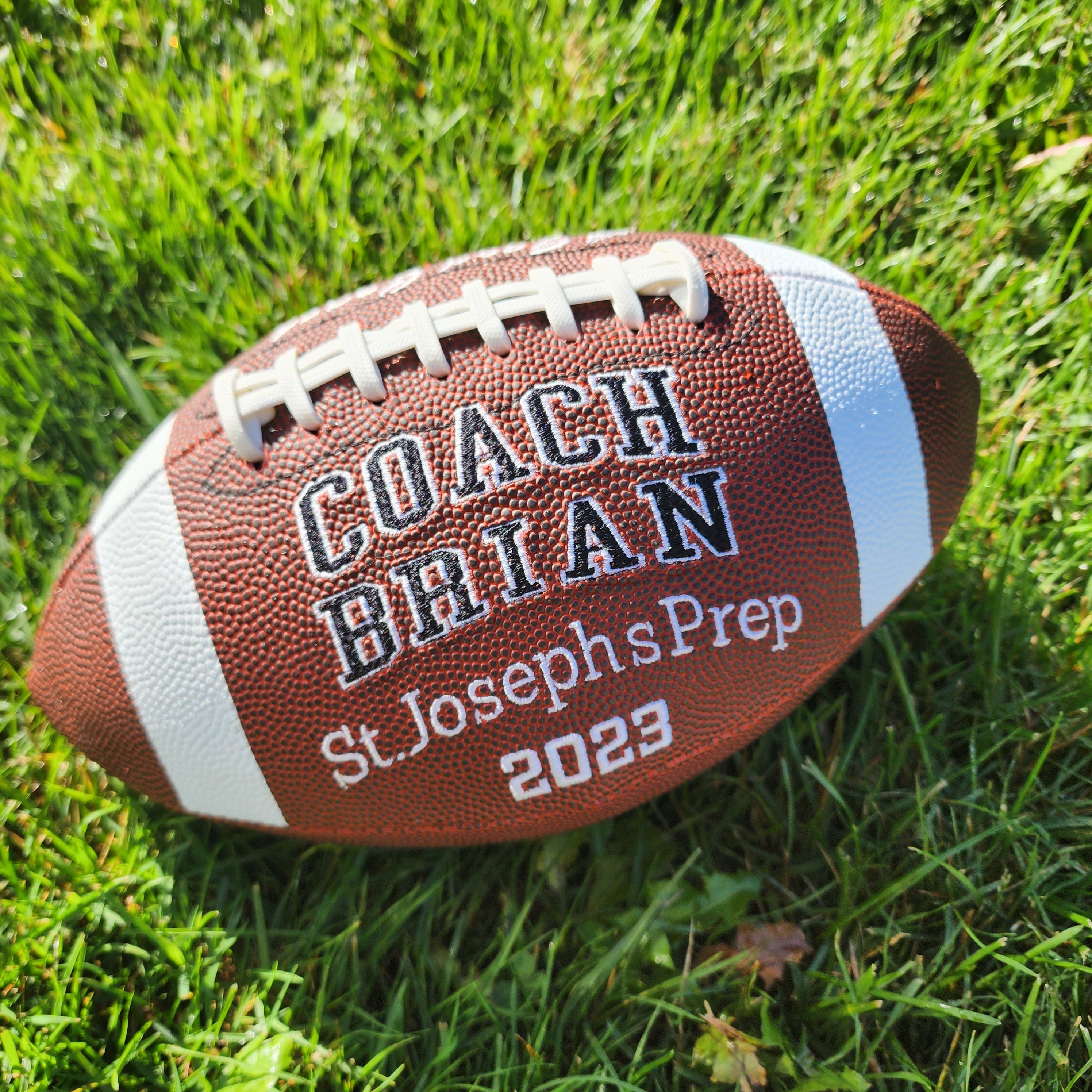 Coaches Gift//Great Coach//Custom Personalized Embroidered Football // football Gift// Keepsake ball // Coach gift// Memorabilia