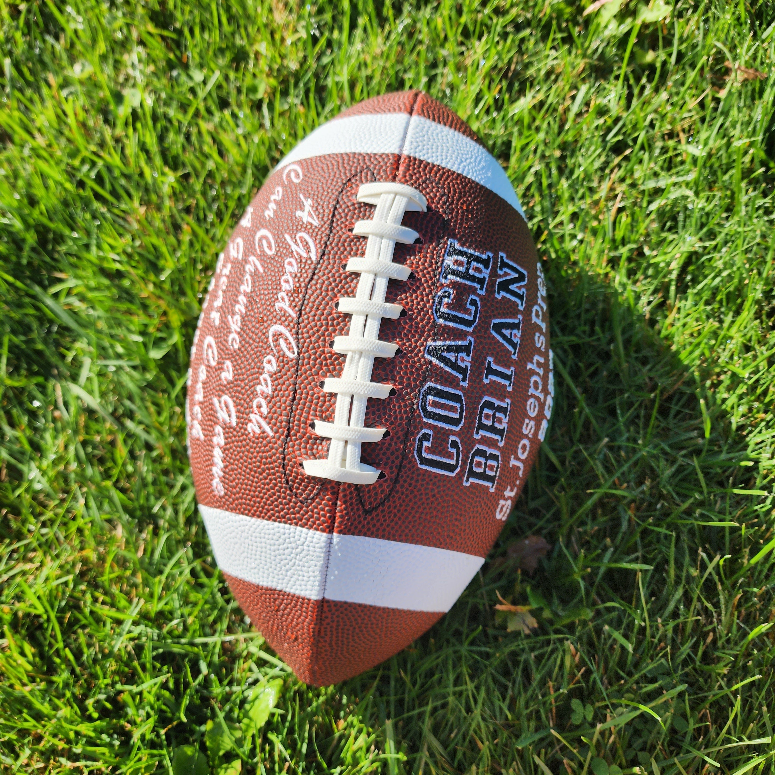 Coaches Gift//Great Coach//Custom Personalized Embroidered Football // football Gift// Keepsake ball // Coach gift// Memorabilia