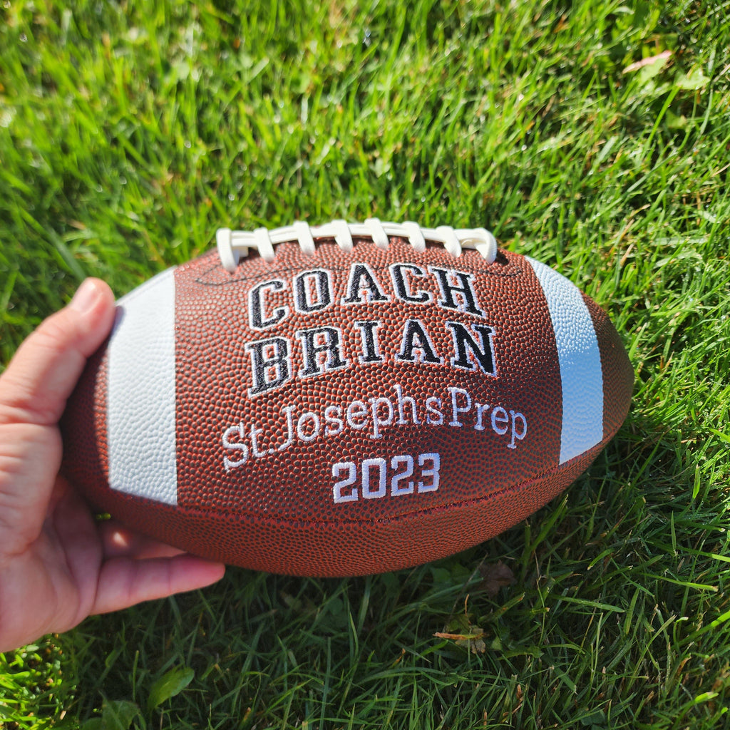 Coaches Gift//Great Coach//Custom Personalized Embroidered Football // football Gift// Keepsake ball // Coach gift// Memorabilia
