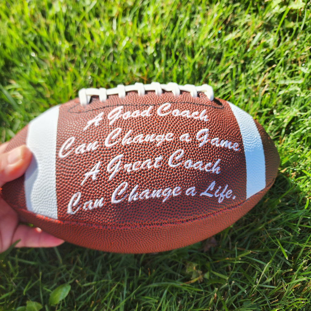 Coaches Gift//Great Coach//Custom Personalized Embroidered Football // football Gift// Keepsake ball // Coach gift// Memorabilia