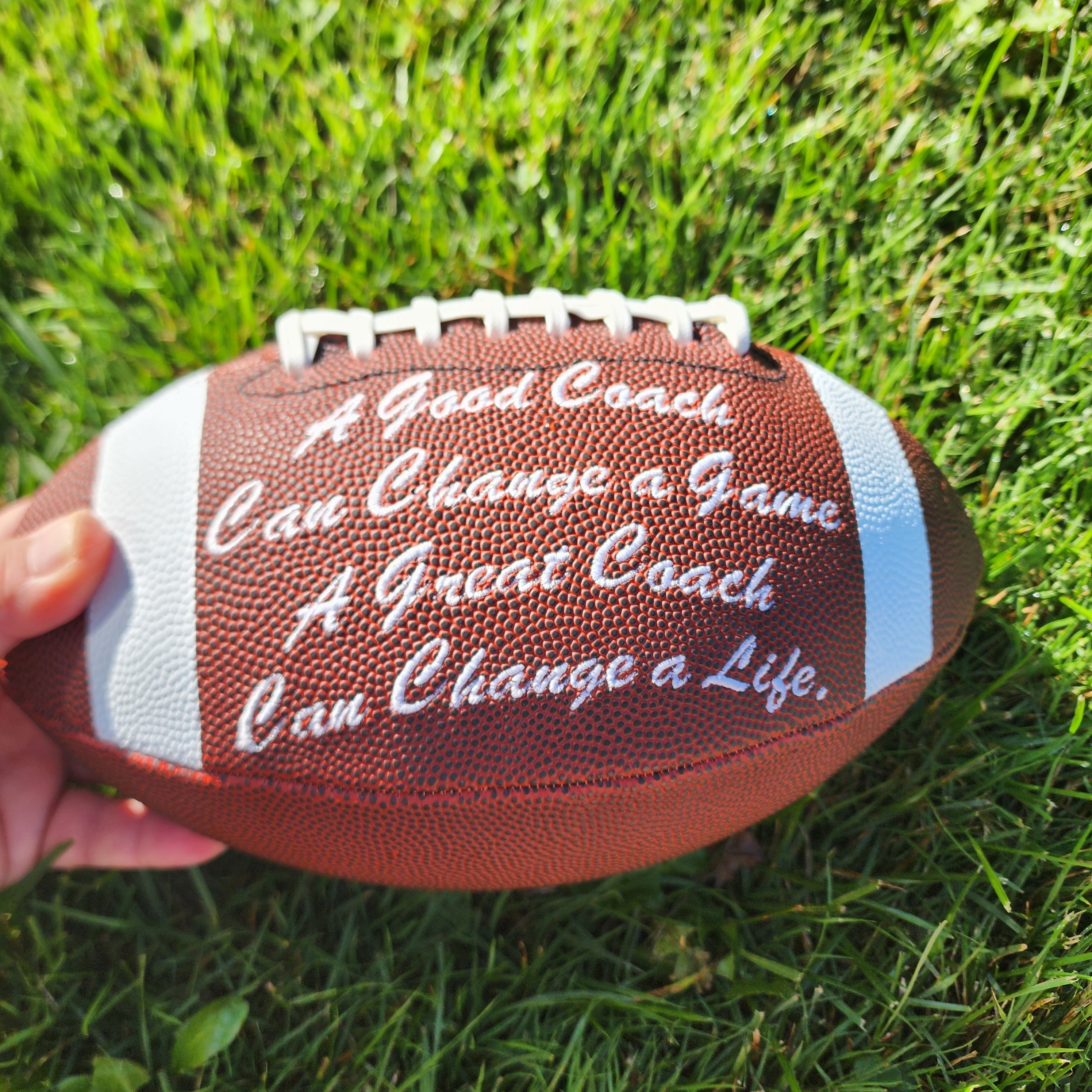 Coaches Gift//Great Coach//Custom Personalized Embroidered Football // football Gift// Keepsake ball // Coach gift// Memorabilia