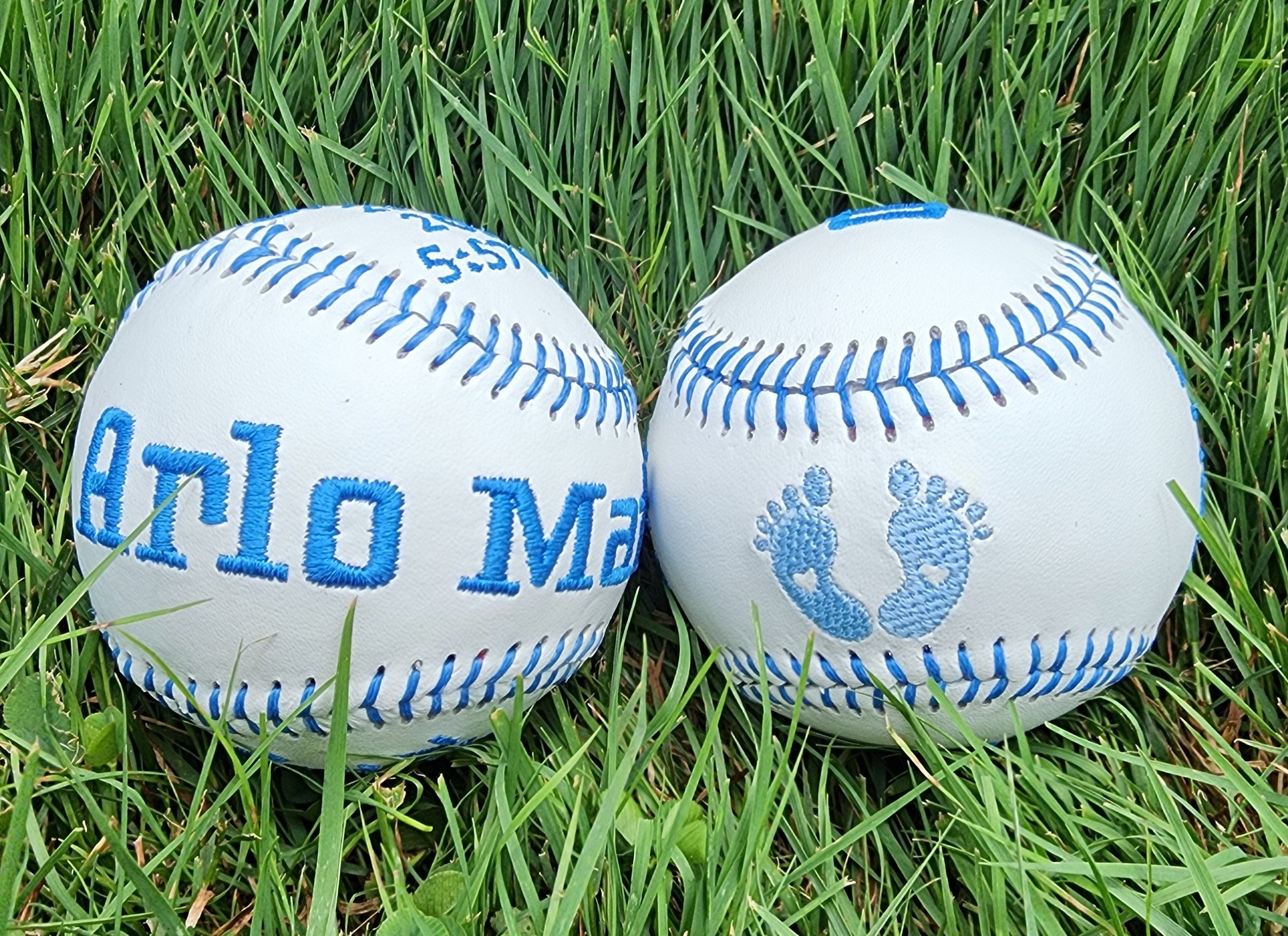 Embroidered Birth Stats Baseball/Softball, Personalized Baby Keepsake