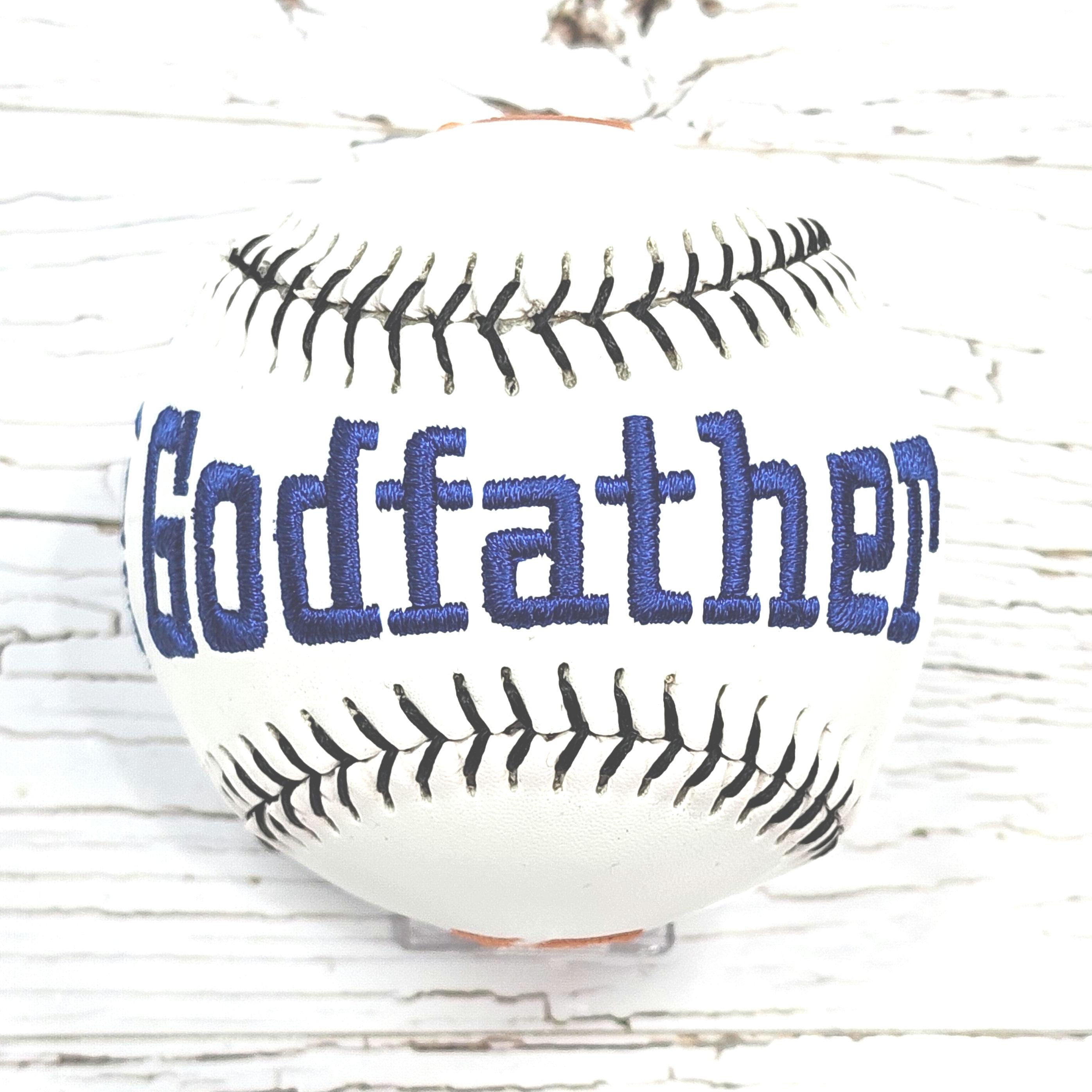 Godfather Gift//Baptism gift//Godparents gift//Custom Personalized Embroidered Baseball// Baseball Gift// Keepsake ball // Memorabilia
