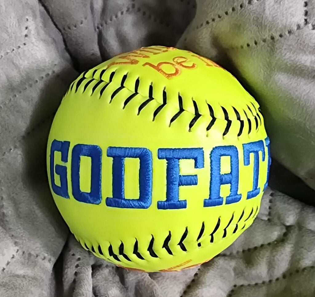 Godfather Gift//Baptism gift//Godparents gift//Custom Personalized Embroidered Baseball// Baseball Gift// Keepsake ball // Memorabilia