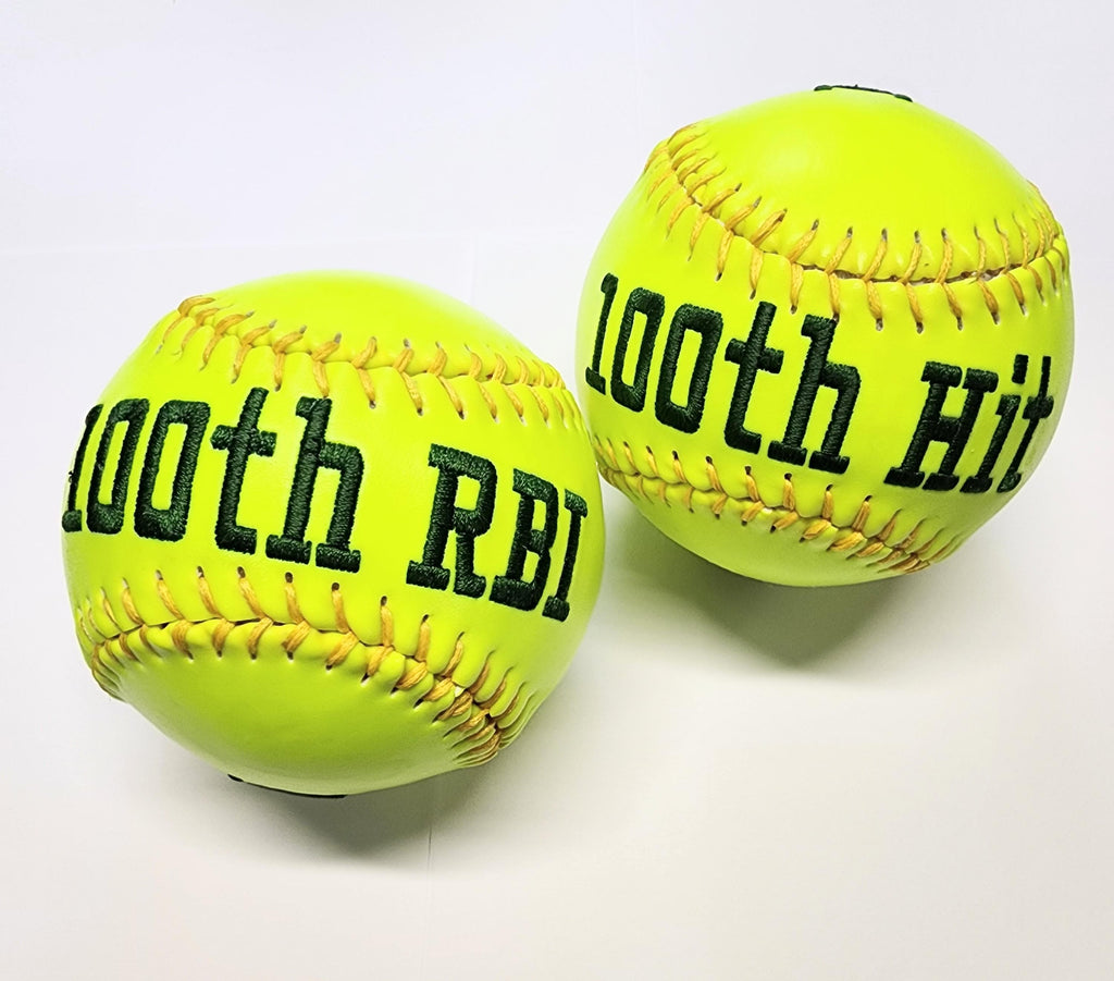 Homerun ball, 100th Strikeout,Hit,RBI,Steals, MVP, Most Improved gift//Custom Personalized Embroidered Softball/Baseball//