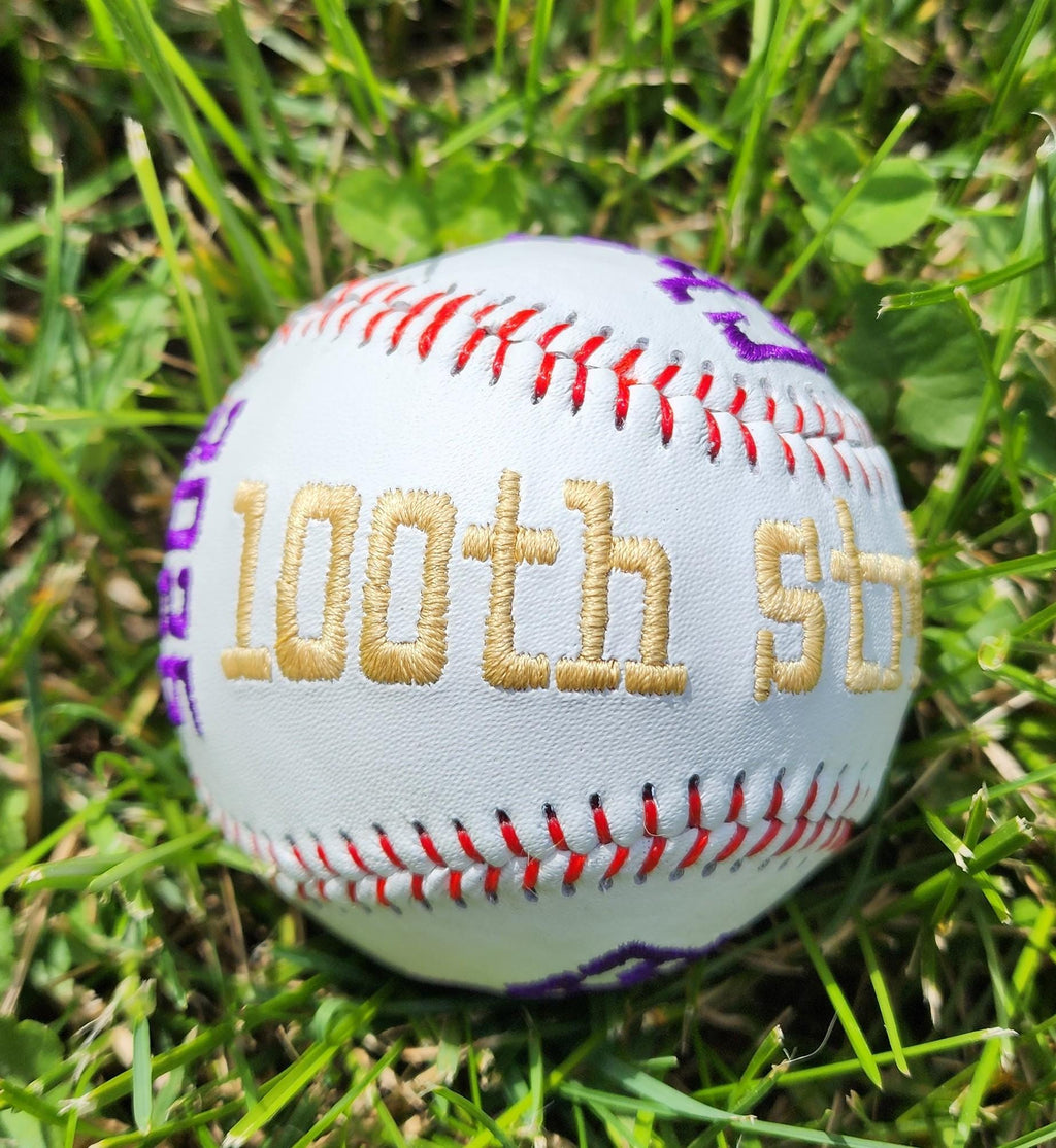 Homerun ball, 100th Strikeout,Hit,RBI,Steals, MVP, Most Improved gift//Custom Personalized Embroidered Softball/Baseball//