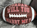 Marriage proposal// Will you Marry me// Engagement// Promposal// Embroidered Personalized Football Gift