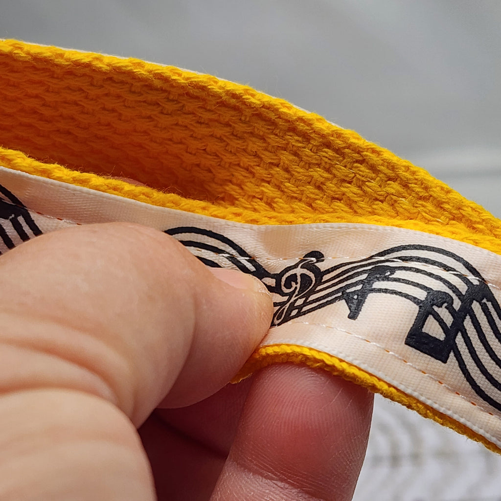 Music Print Key Fob Wristlet, Cotton Keychain