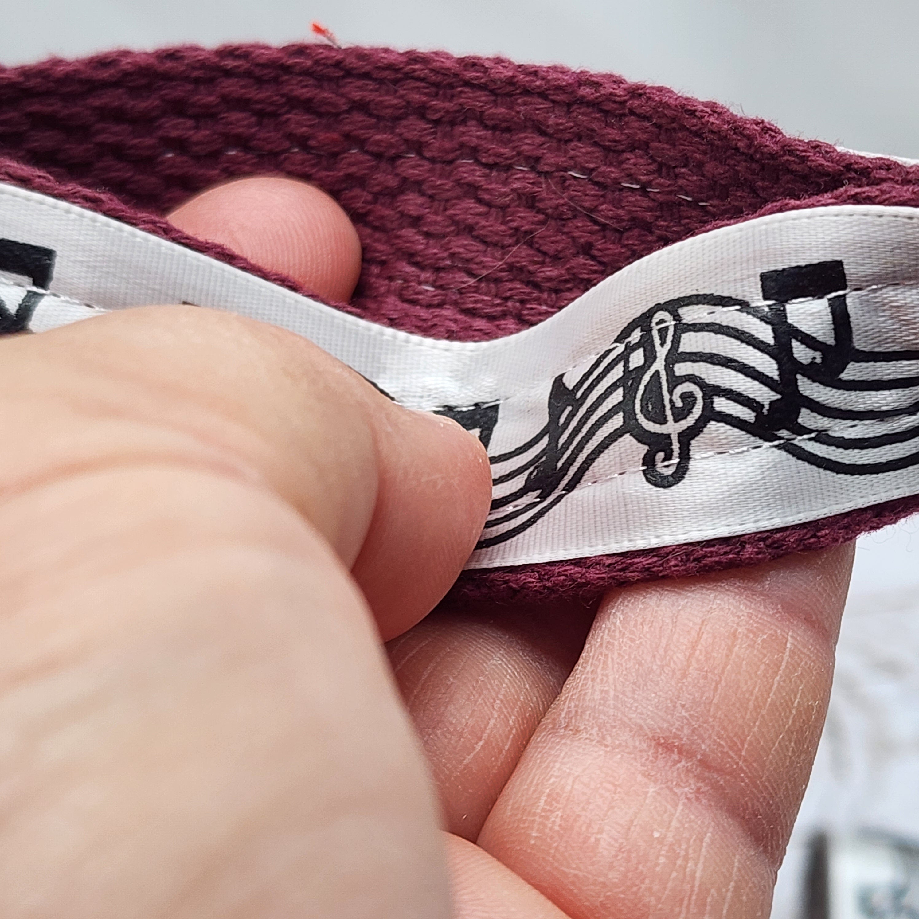 Music Print Key Fob Wristlet, Cotton Keychain