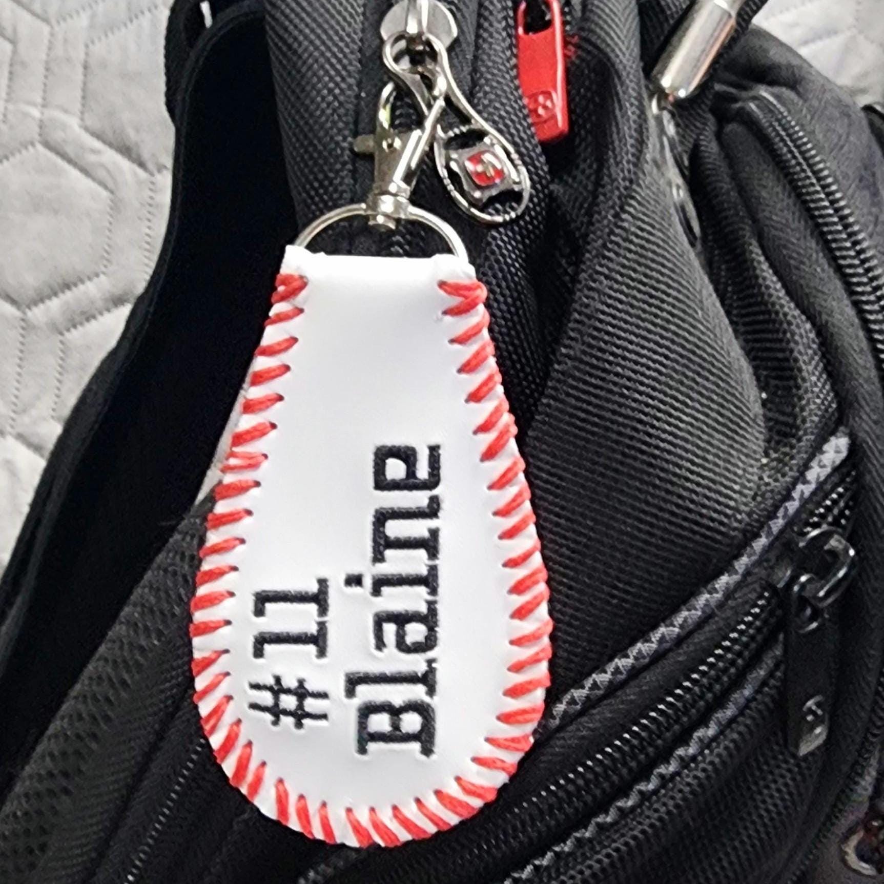 Personalized Baseball Bag Tag: Double-Sided, Custom Name & Number
