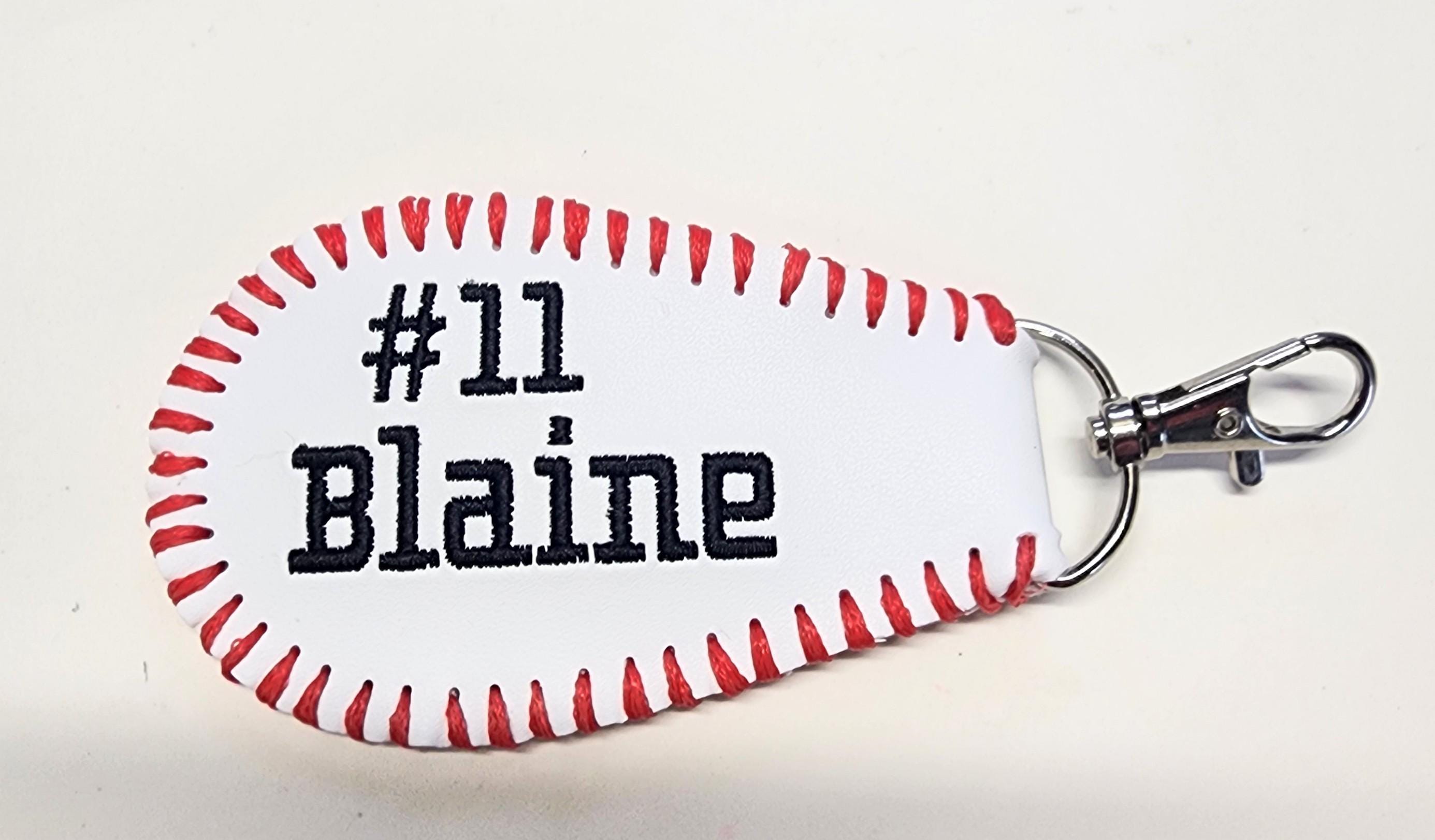 Personalized Baseball Bag Tag: Double-Sided, Custom Name & Number