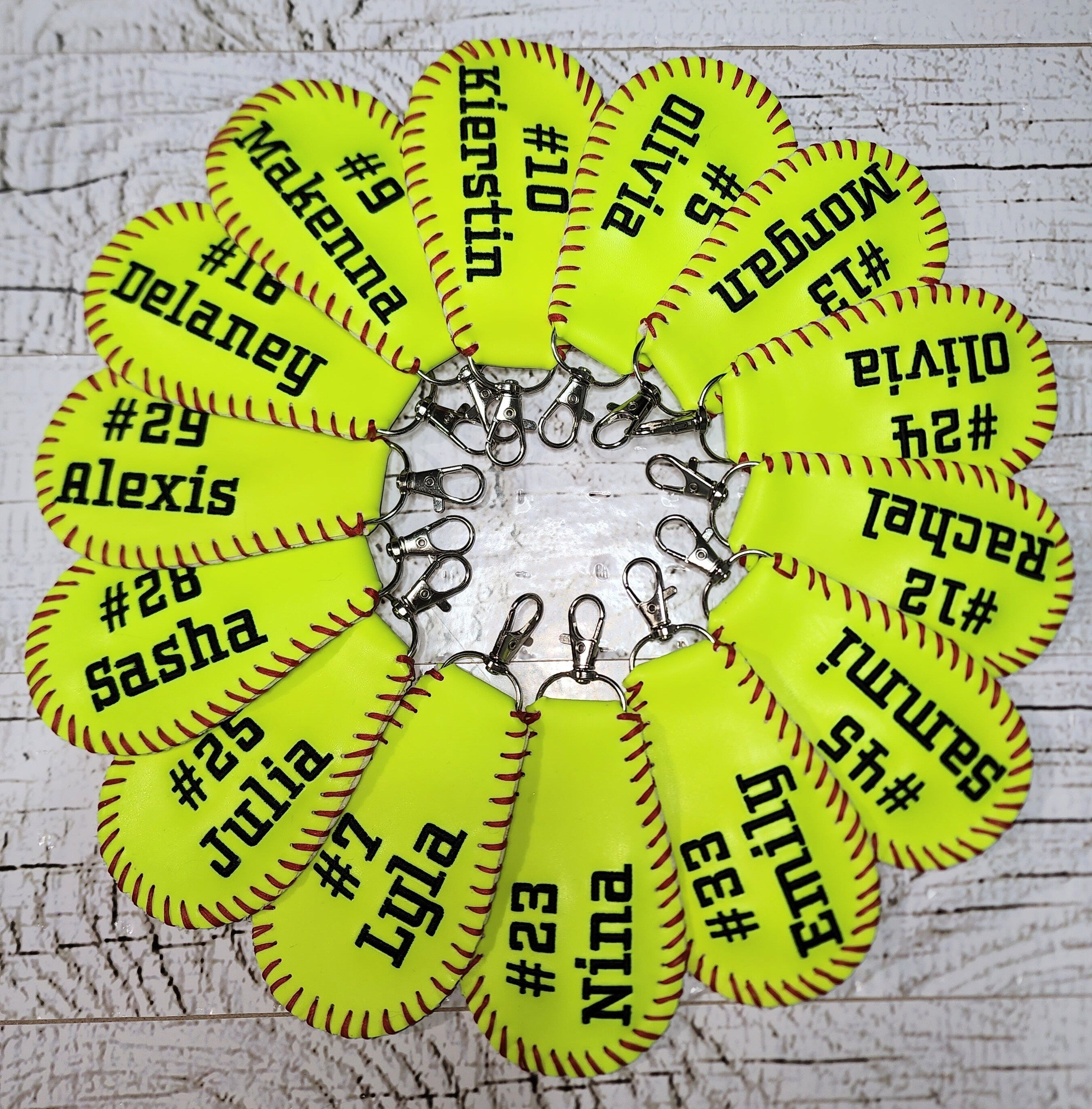 Personalized Baseball Bag Tag: Double-Sided, Custom Name & Number