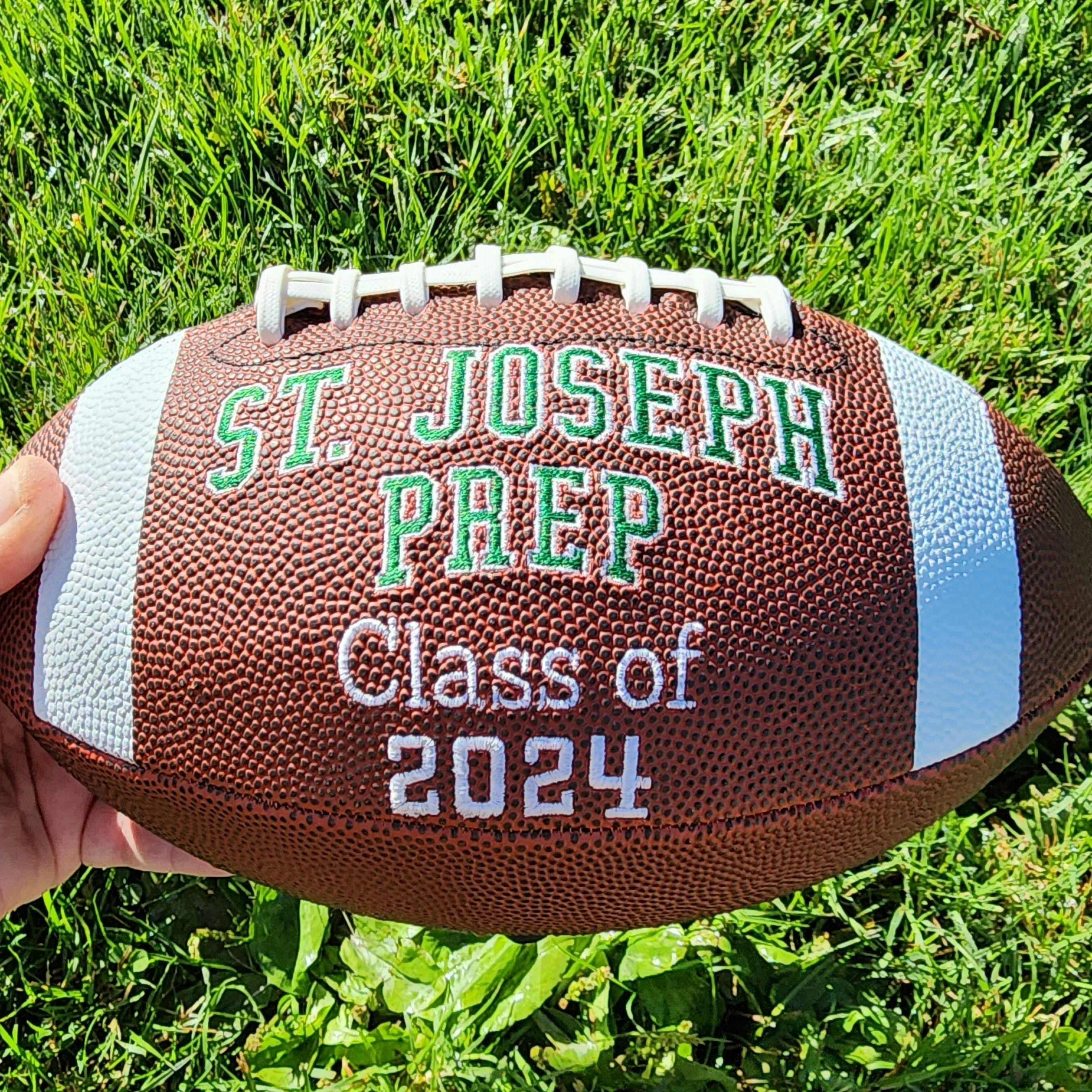 Personalized Embroidered Football, Senior Player Gift, Class of 2026