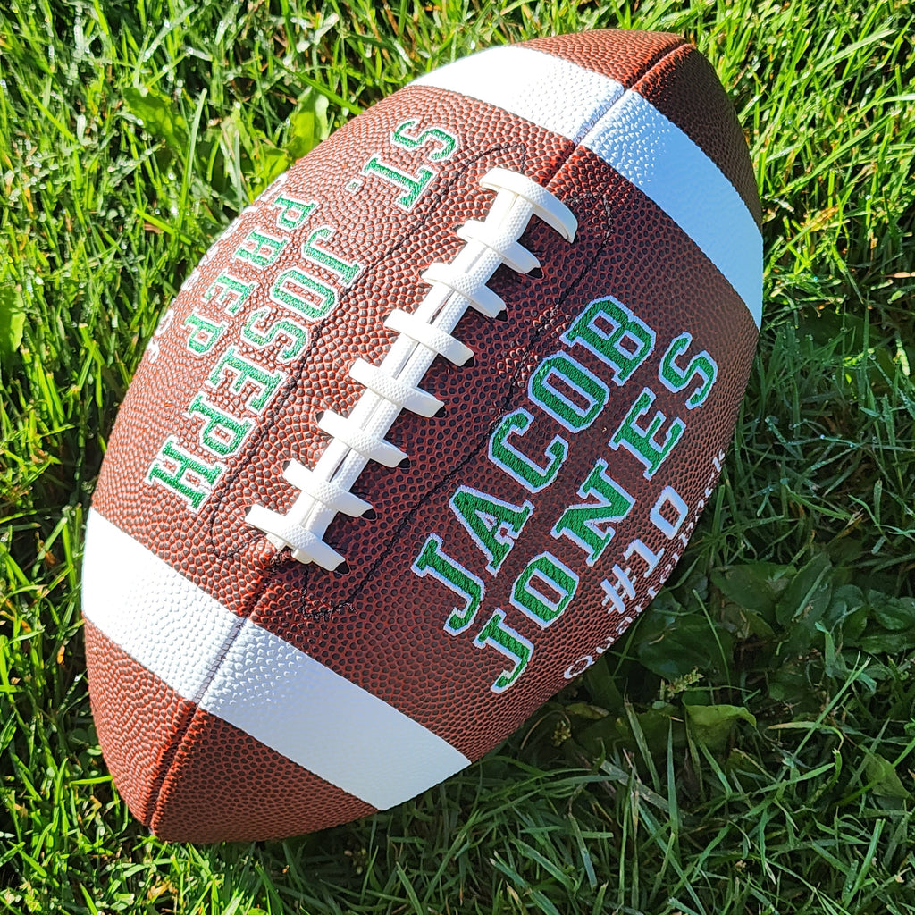 Personalized Embroidered Football, Senior Player Gift, Class of 2026