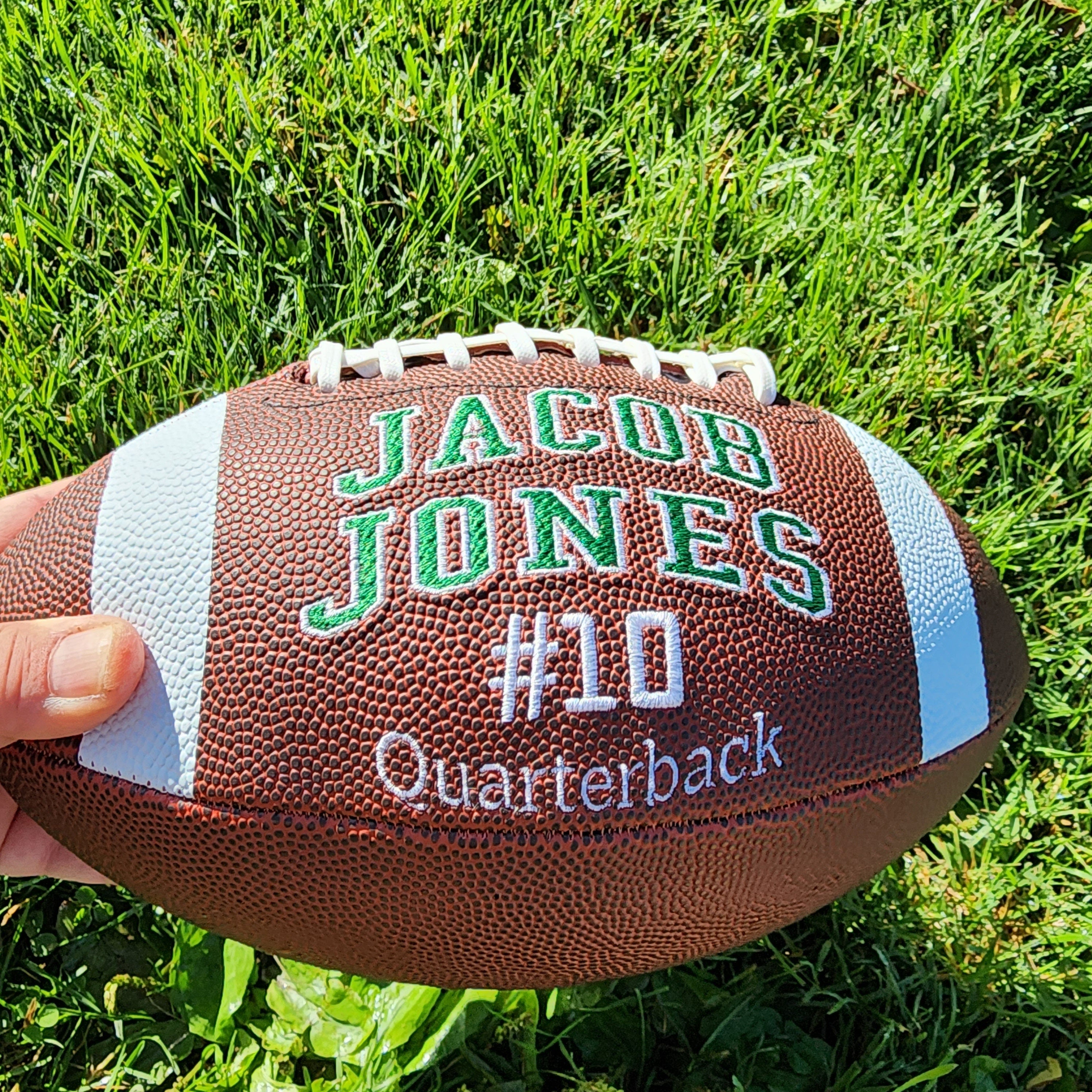 Personalized Embroidered Football, Senior Player Gift, Class of 2026