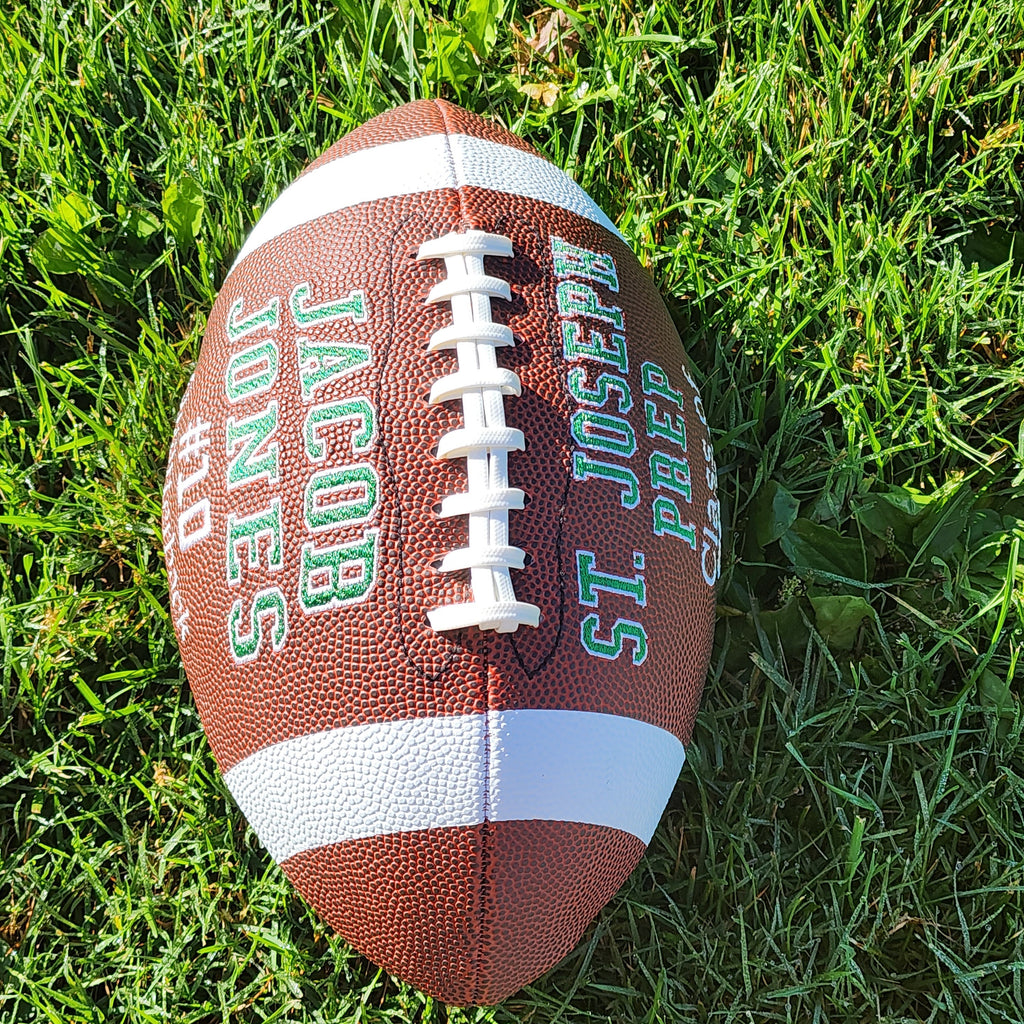 Personalized Embroidered Football, Senior Player Gift, Class of 2026