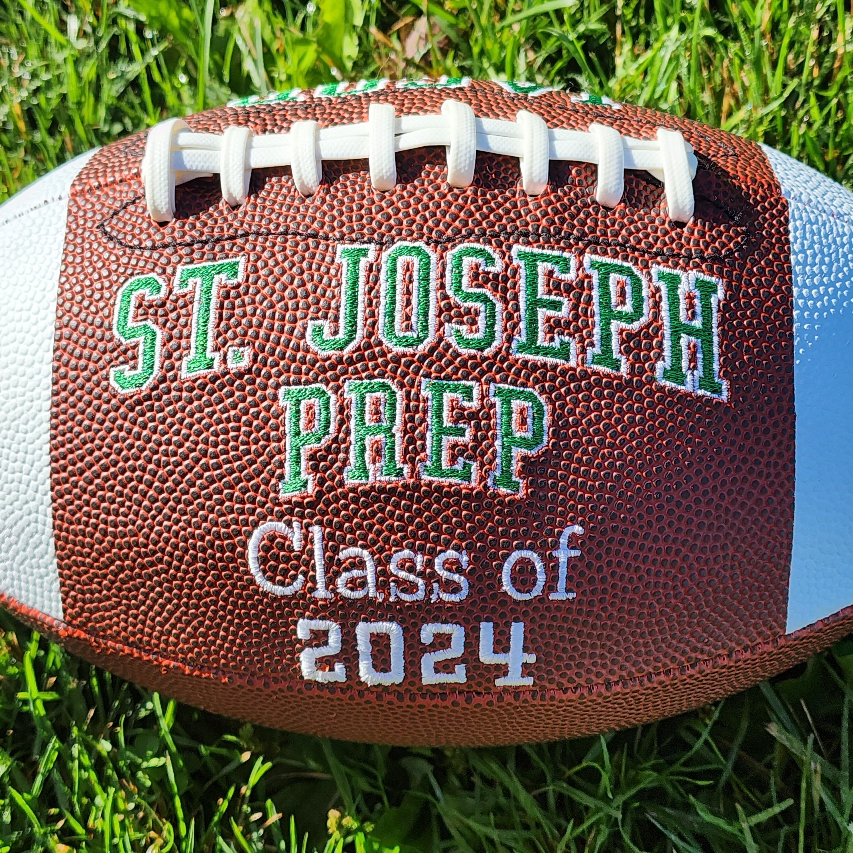 Personalized Embroidered Football, Senior Player Gift, Class of 2026