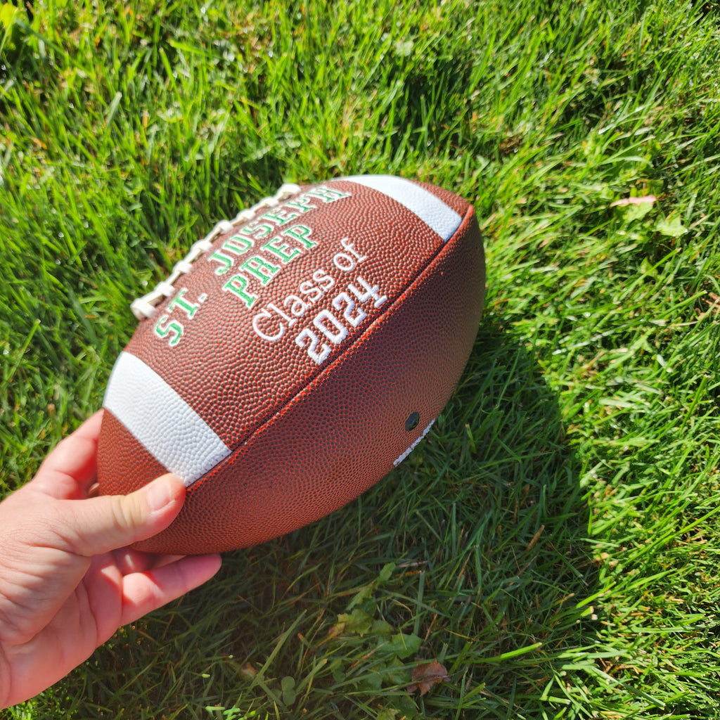 Personalized Embroidered Football, Senior Player Gift, Class of 2026
