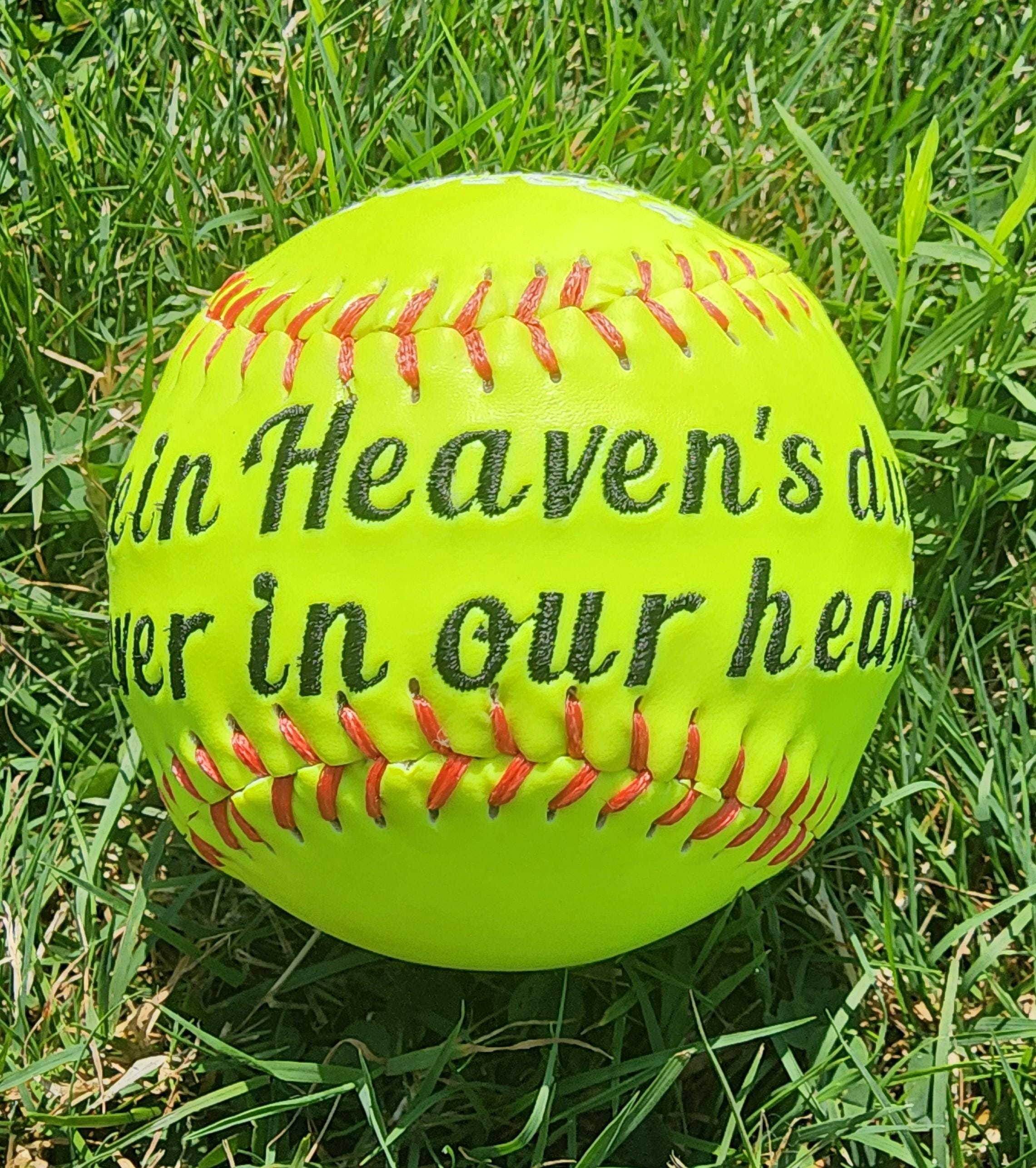 Personalized Embroidered Memorial Softball - Keepsake Remembrance Gift