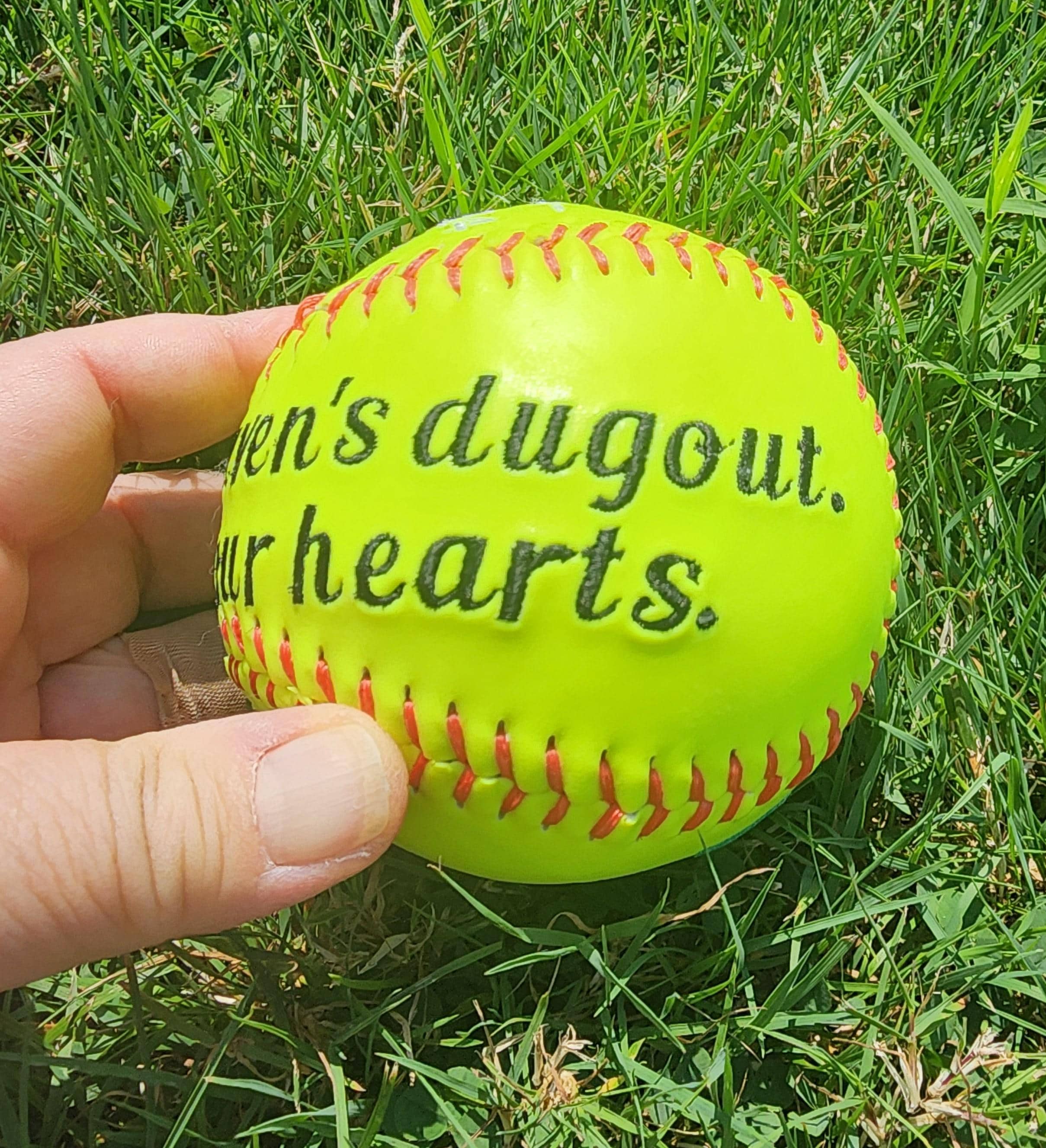 Personalized Embroidered Memorial Softball - Keepsake Remembrance Gift