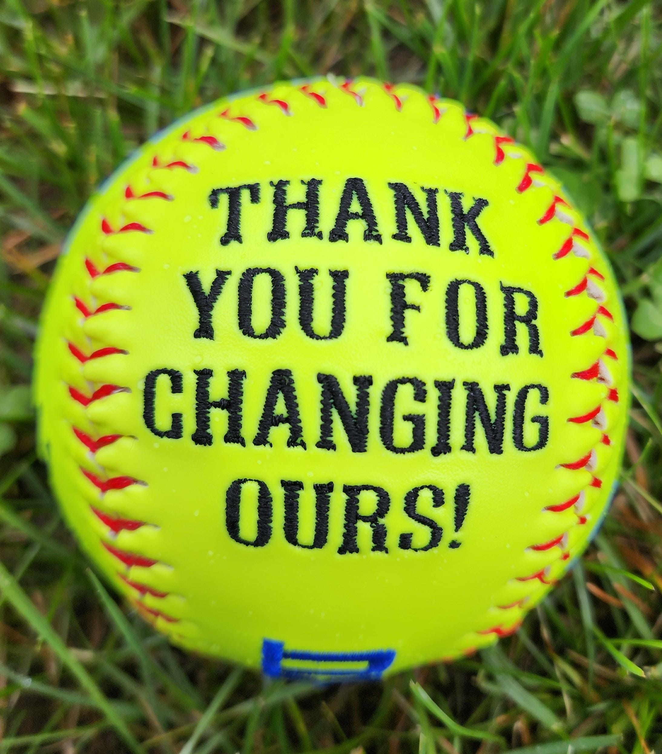 Personalized Embroidered Softball Coach Gift, Team Keepsake