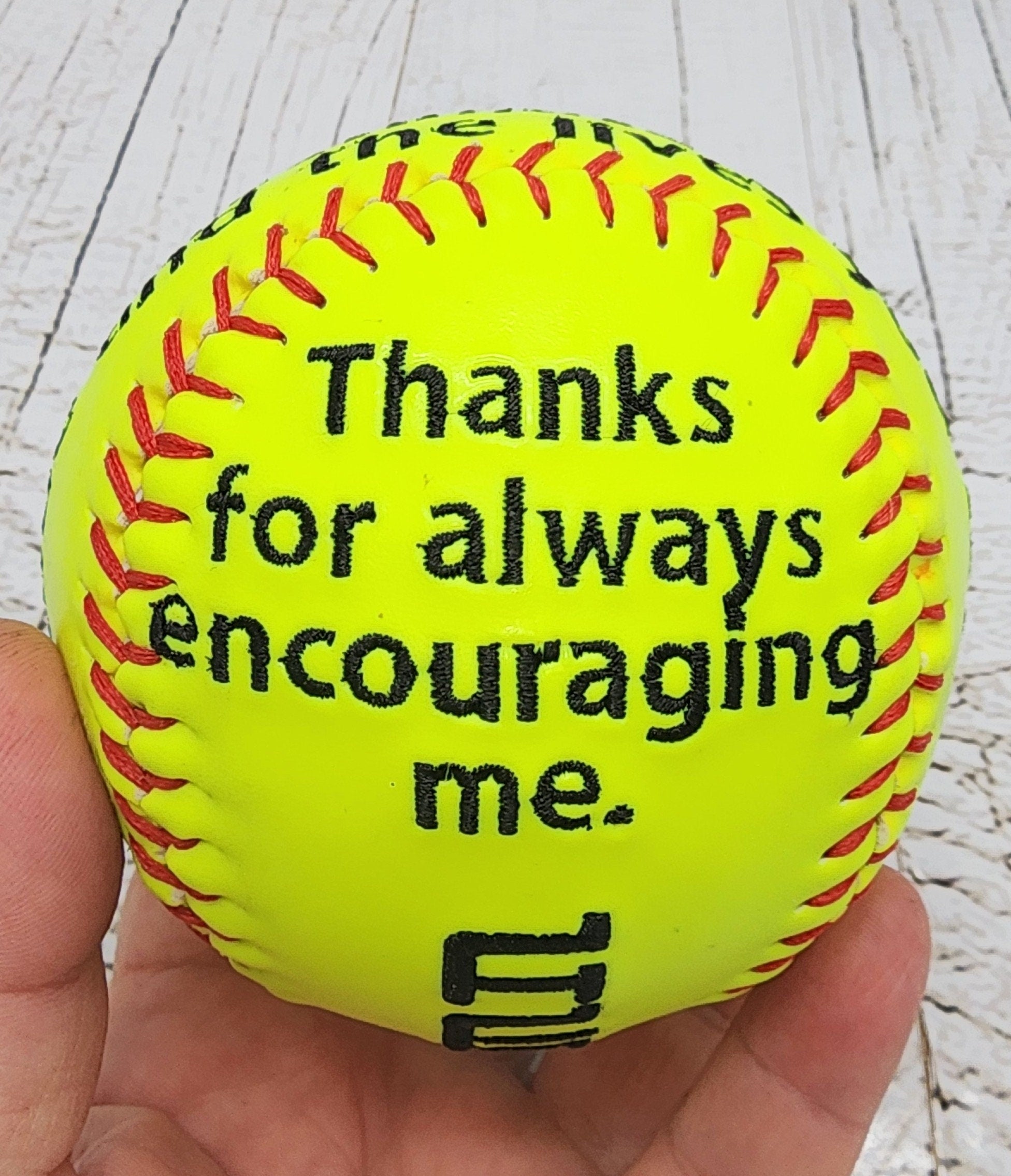 Personalized Embroidered Softball Coach Gift, Team Keepsake